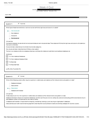 Week 4 - Quiz Results Second Try - Week 4 Quiz Candidate: Date: 5/2 ...