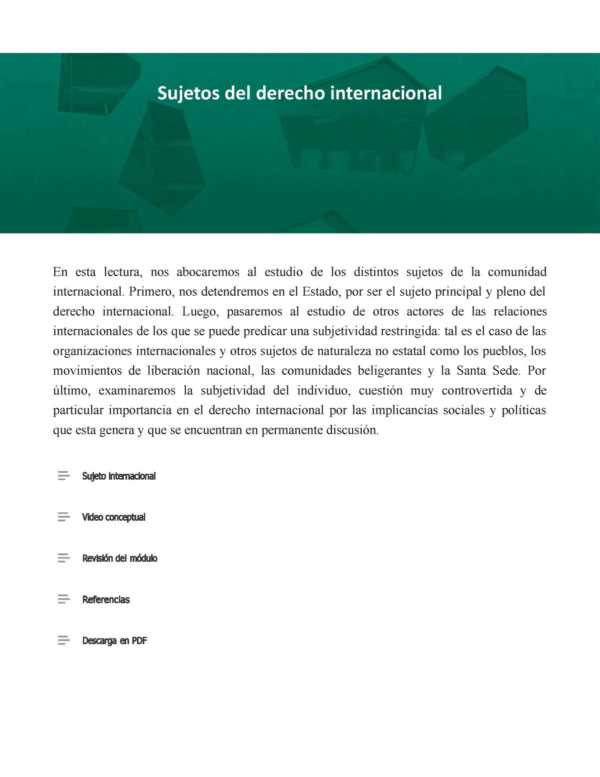 Lectura 4 Sujetos Del Derecho Internacional - Sujetos Del Derecho ...