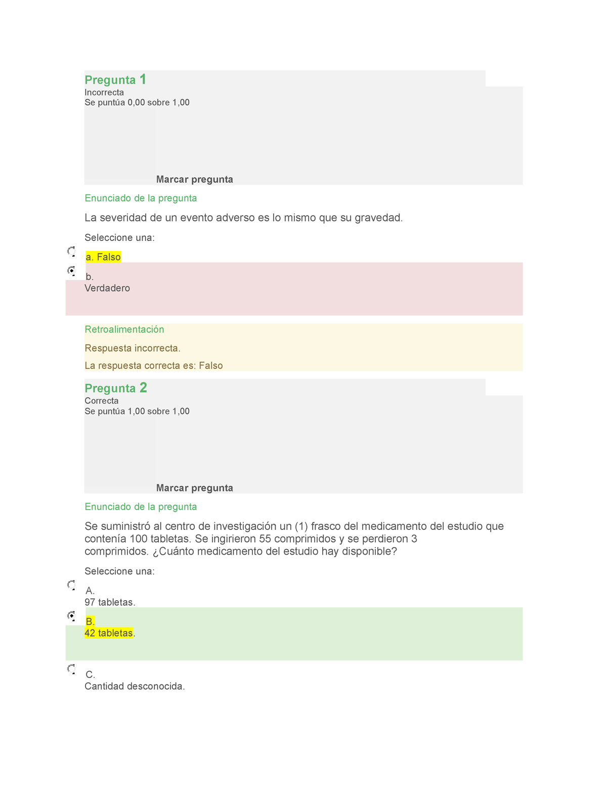 3 Prueba - Pregunta 1 Incorrecta Se Puntúa 0,00 Sobre 1, Marcar ...