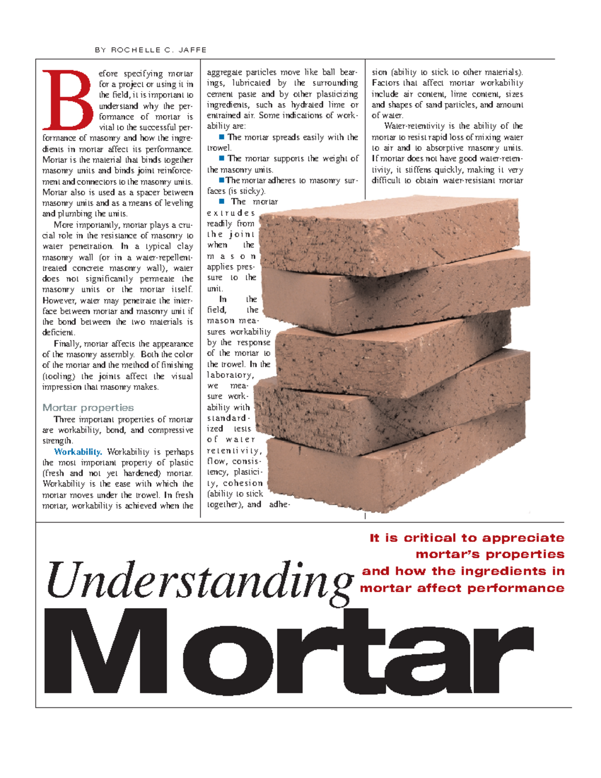 Concrete Construction Article PDF Understanding Mortar Masonry ...