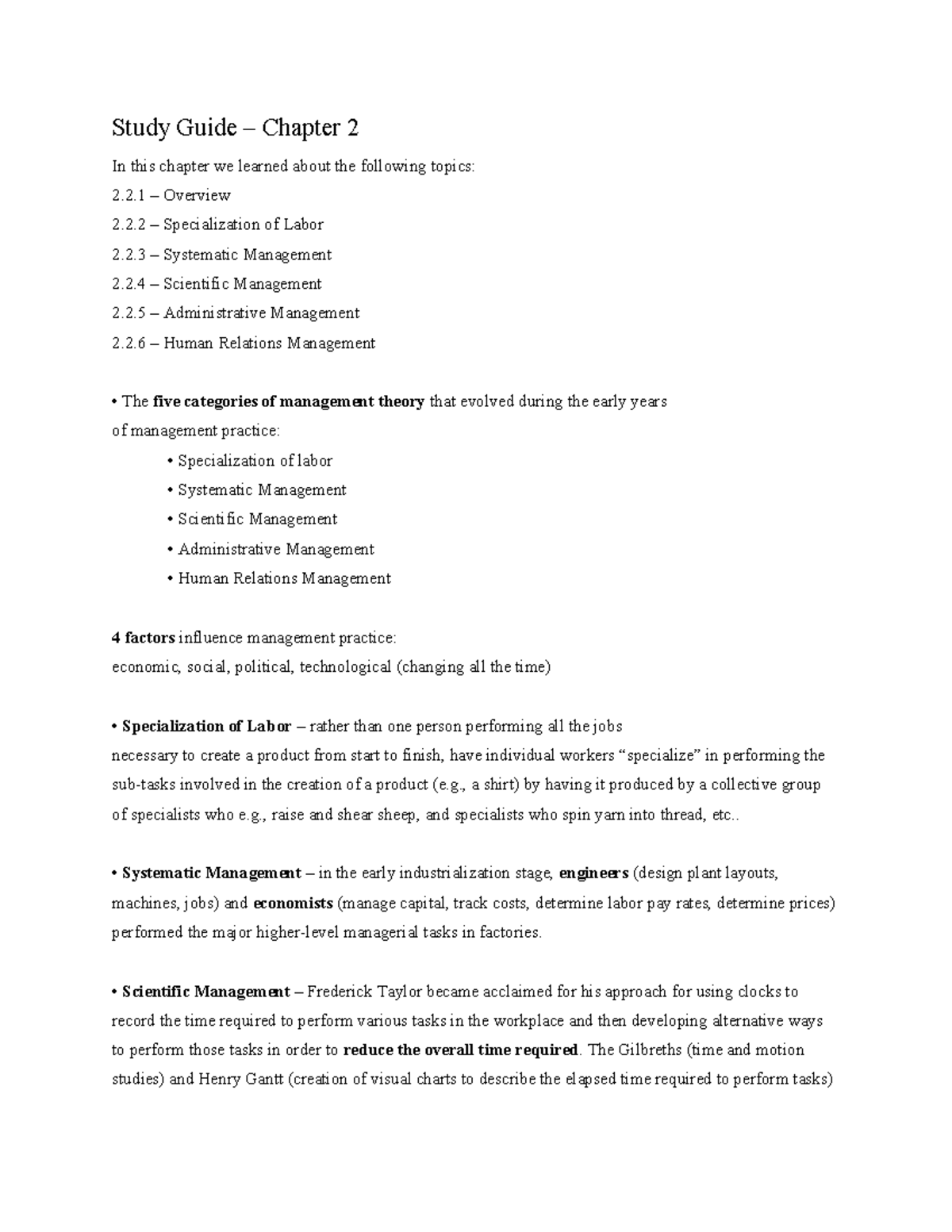 Study Guide-ch2 - 23Fall - Study Guide – Chapter 2 In this chapter we ...