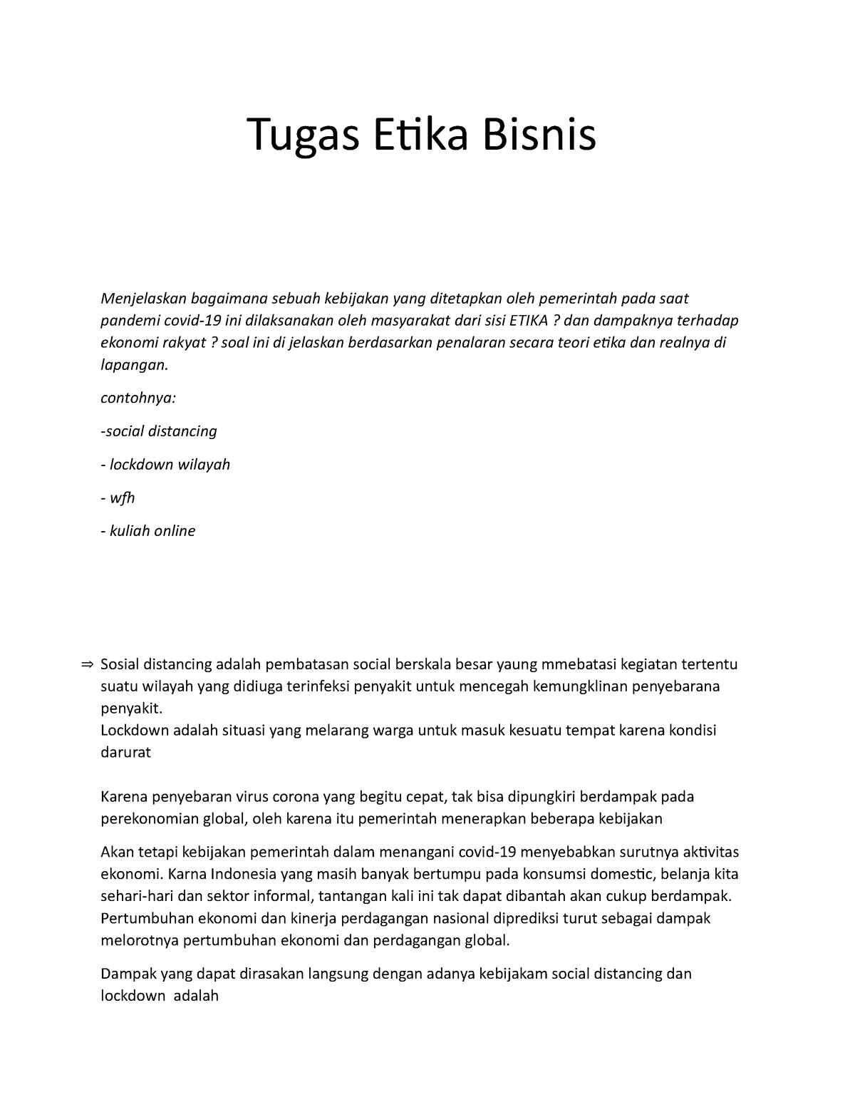 Etika Bisnis 2 - Tugas Etika Bisnis Menjelaskan Bagaimana Sebuah ...