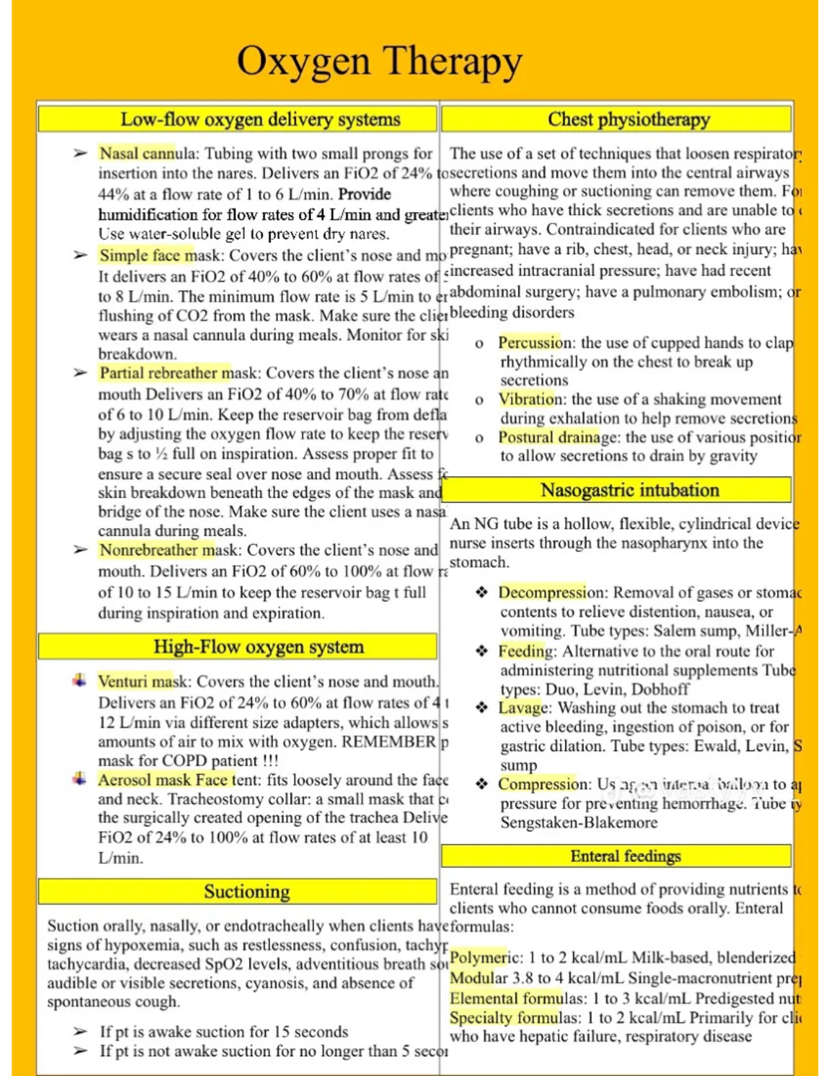 O2 therapy - O2 status - Oxygen Therapy oxygen delivery systems Chest ...