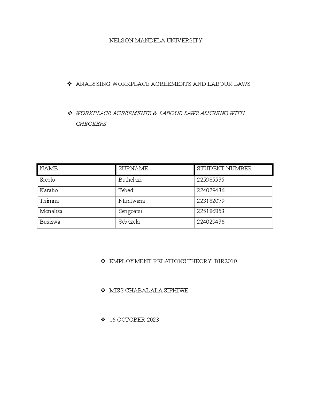 workplace-agreements-and-labour-law-assignment-nelson-mandela