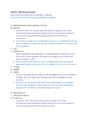 Design AND Technology - DESIGN AND TECHNOLOGY - Demonstrates a high ...