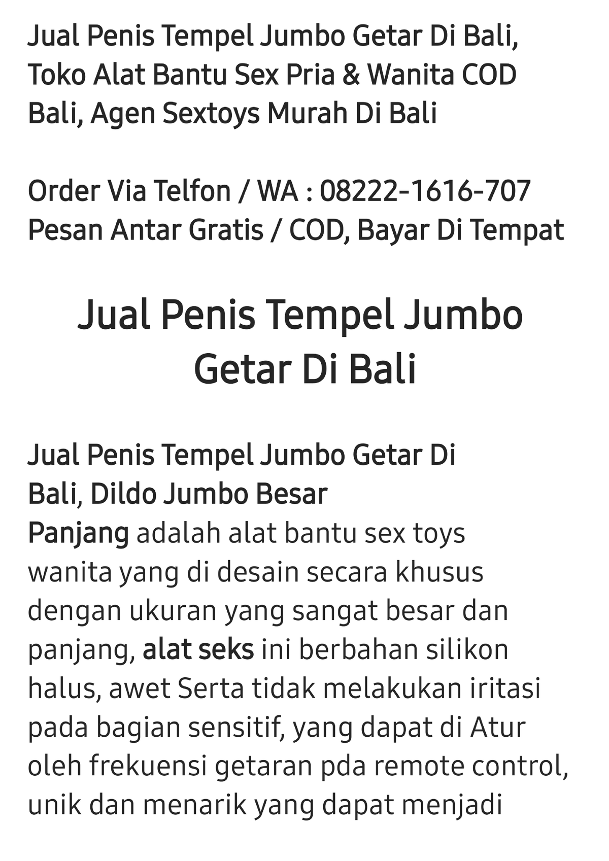 Toko Jual Alat Bantu Sex Wanita Di Bali 082221616707 Jual Dildo Tempel