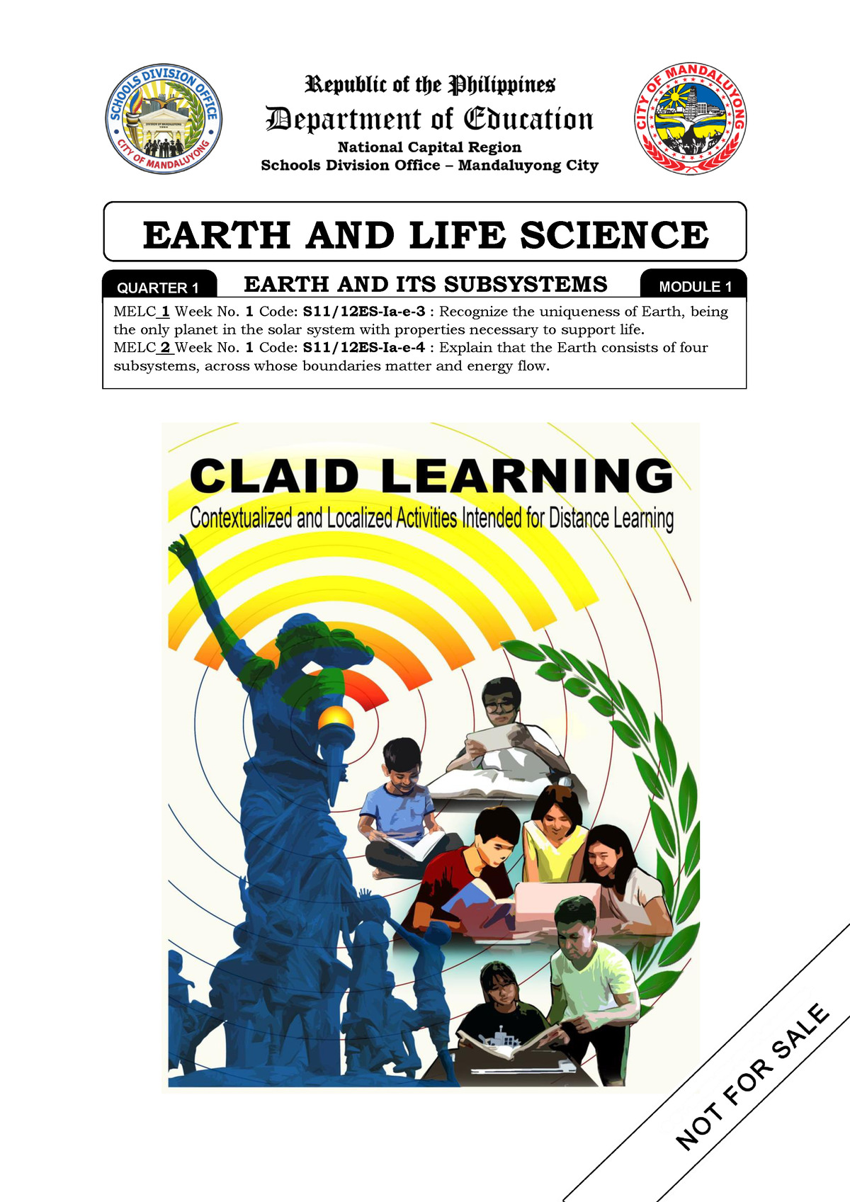 Earth And Life Science G11 Q1 W1 Earth&Subsystems - QUARTER 1 MODULE 1 ...