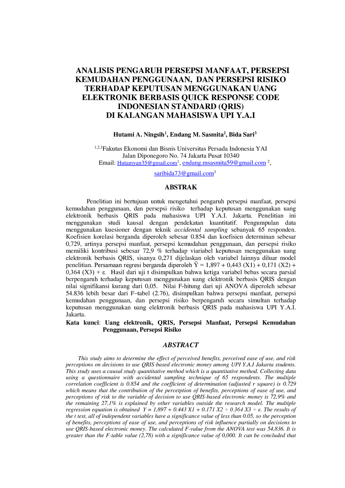 Hutami Aria Ningsih-Jurnal- Ikraith IV 2020-2 - ANALISIS PENGARUH ...