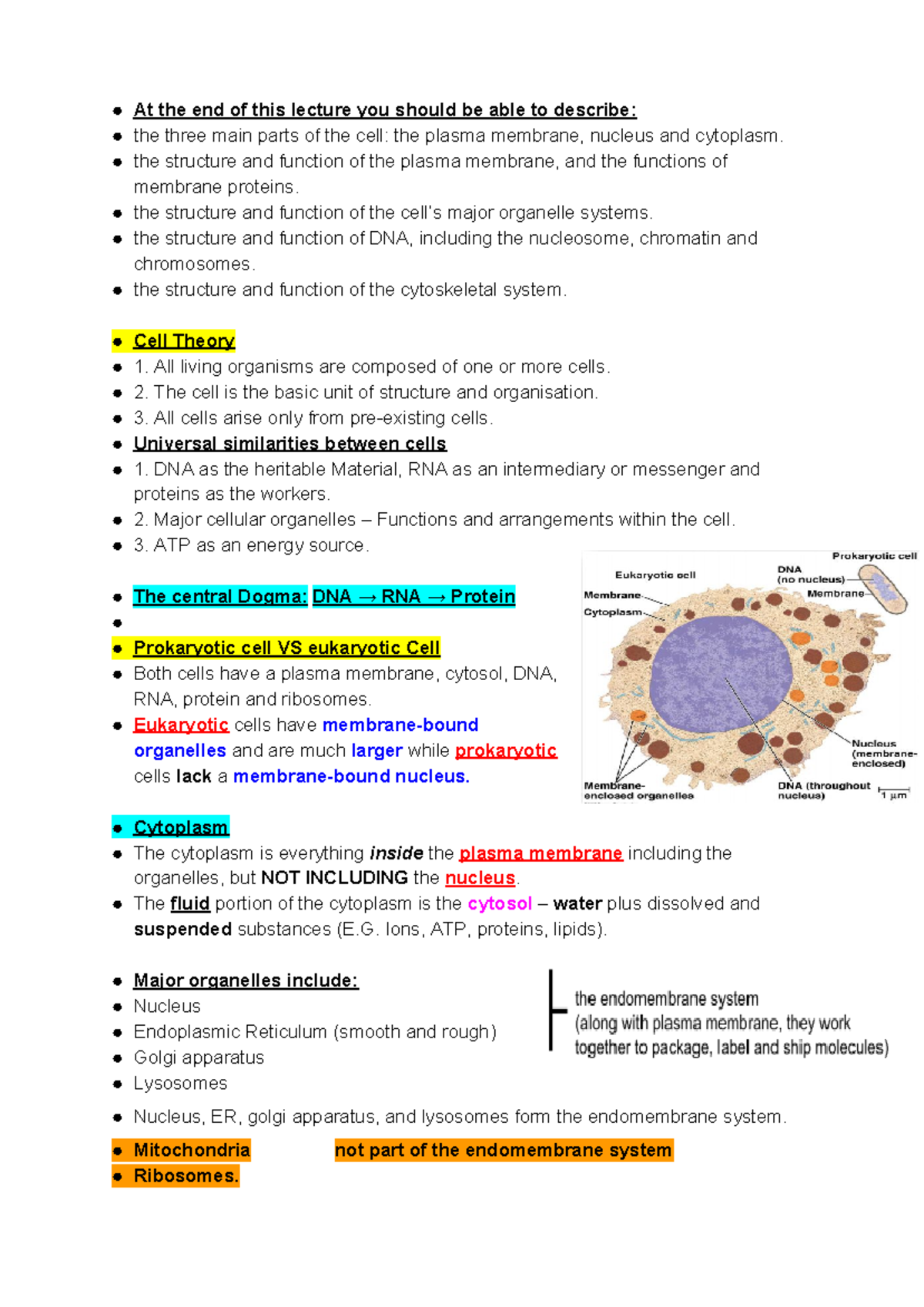 Biosci module 2 cell structure and function - At the end of this ...