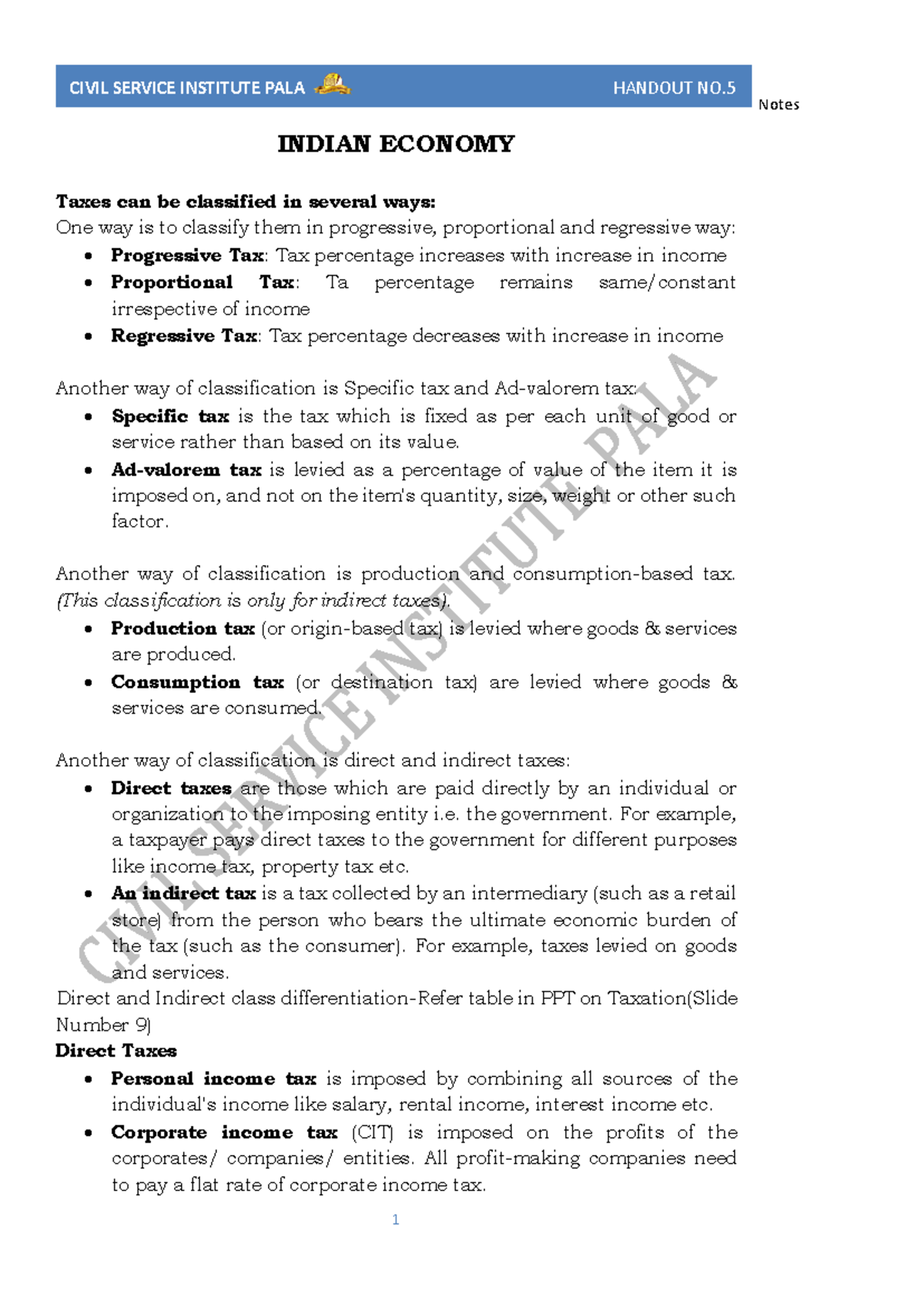 tax-about-taxation-process-notes-indian-economy-taxes-can-be