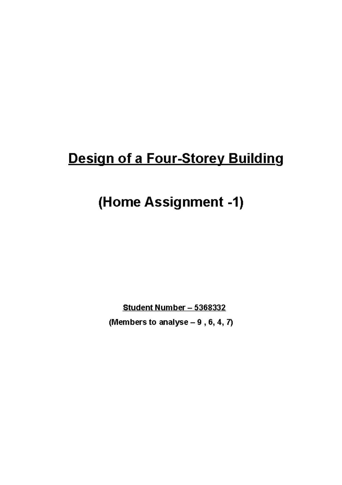 Home Assignment 1 - College- 2021-2022 - steel structures-home ...