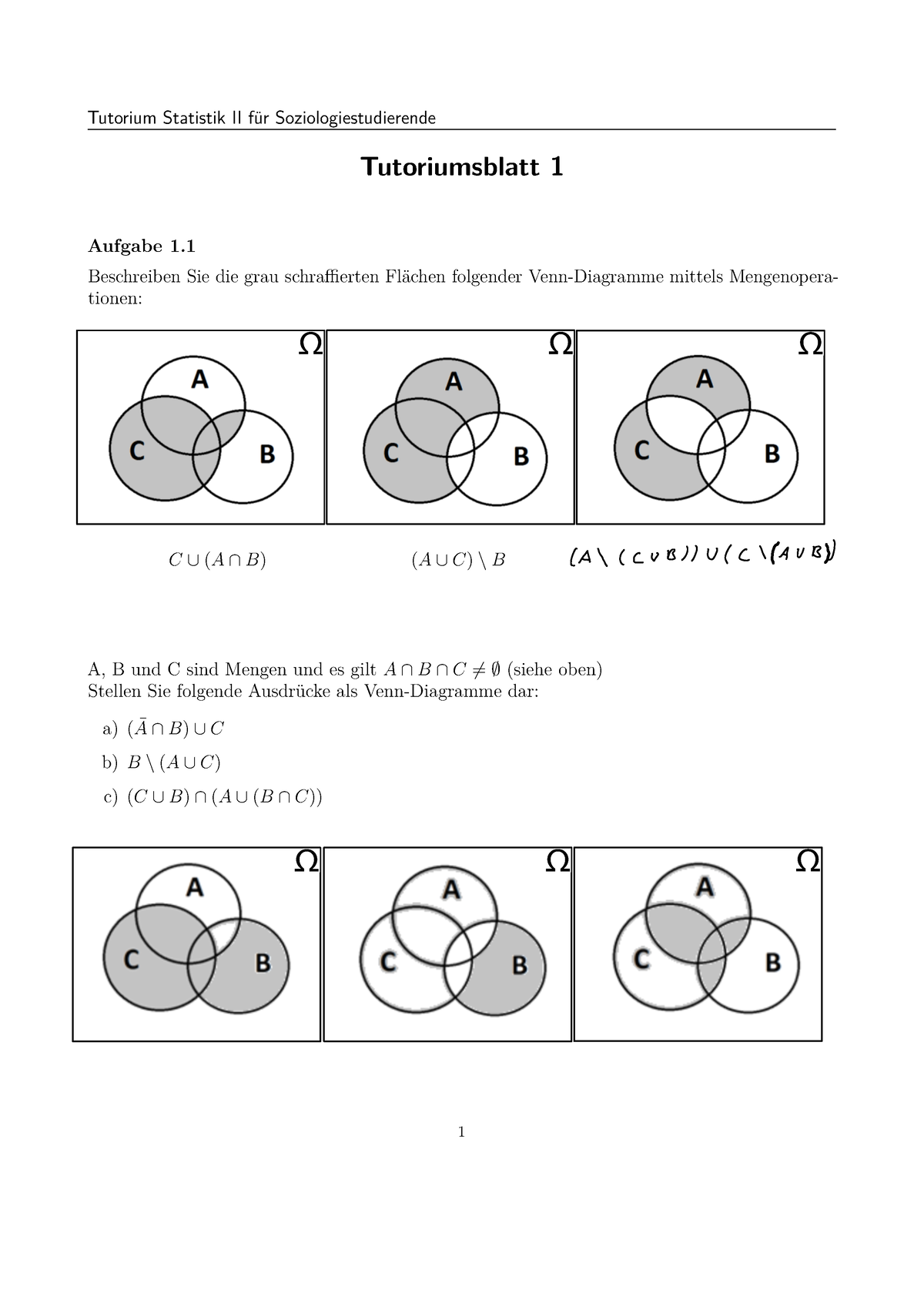 Stat2 Tut Blatt 1 Lsg - Übungsaufgaben Aus Dem Tutorium Zum Modul ...