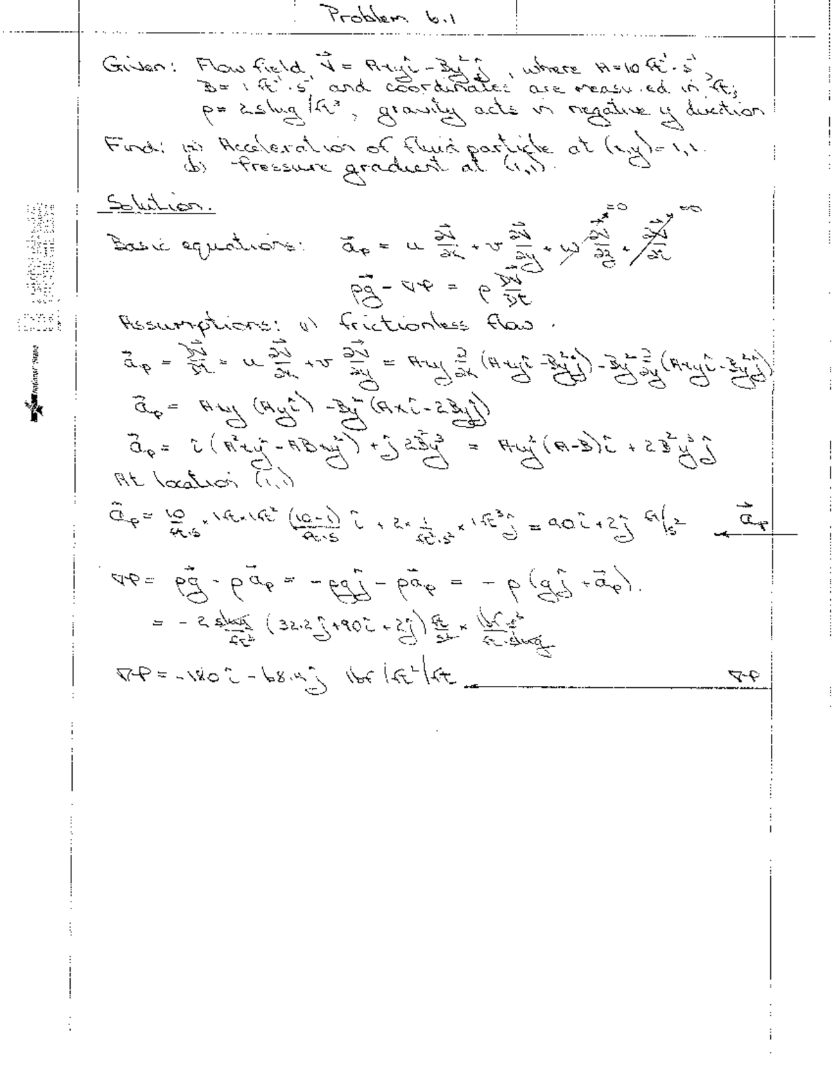 Chapter 06 - fox fluid mechanics solution chap 6 - The governing ...