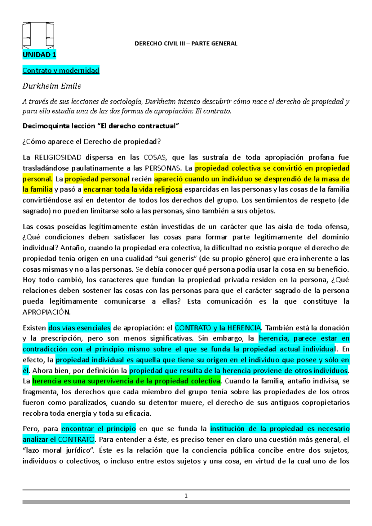 Resumen Contratos Parte General ABI[1150] - DERECHO CIVIL III – PARTE ...