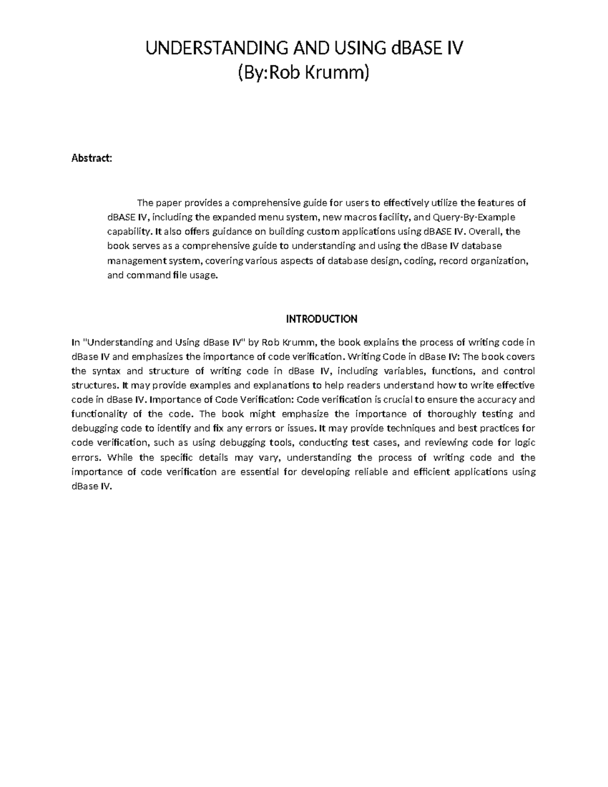 Abstract - Summary BS Environmental Science - UNDERSTANDING AND USING ...