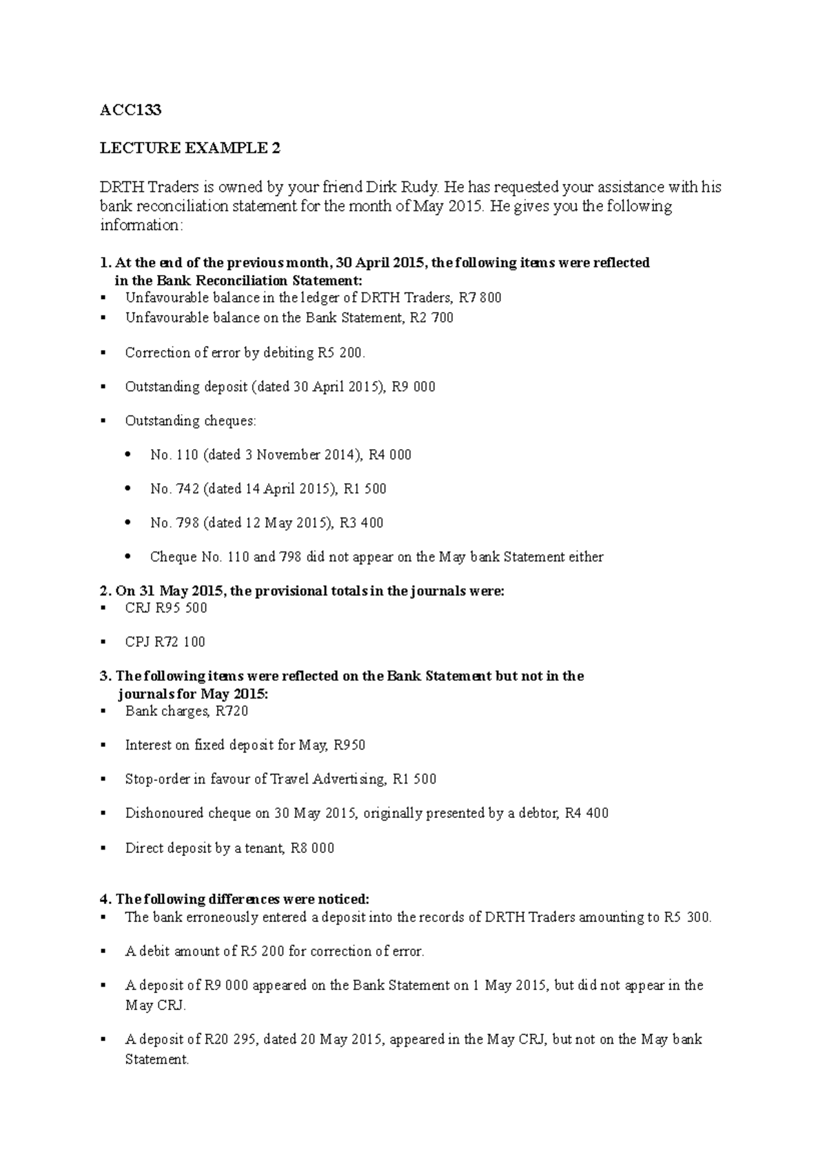 Lecture+example+2 - Practice material for ACC133 - ACC LECTURE EXAMPLE ...