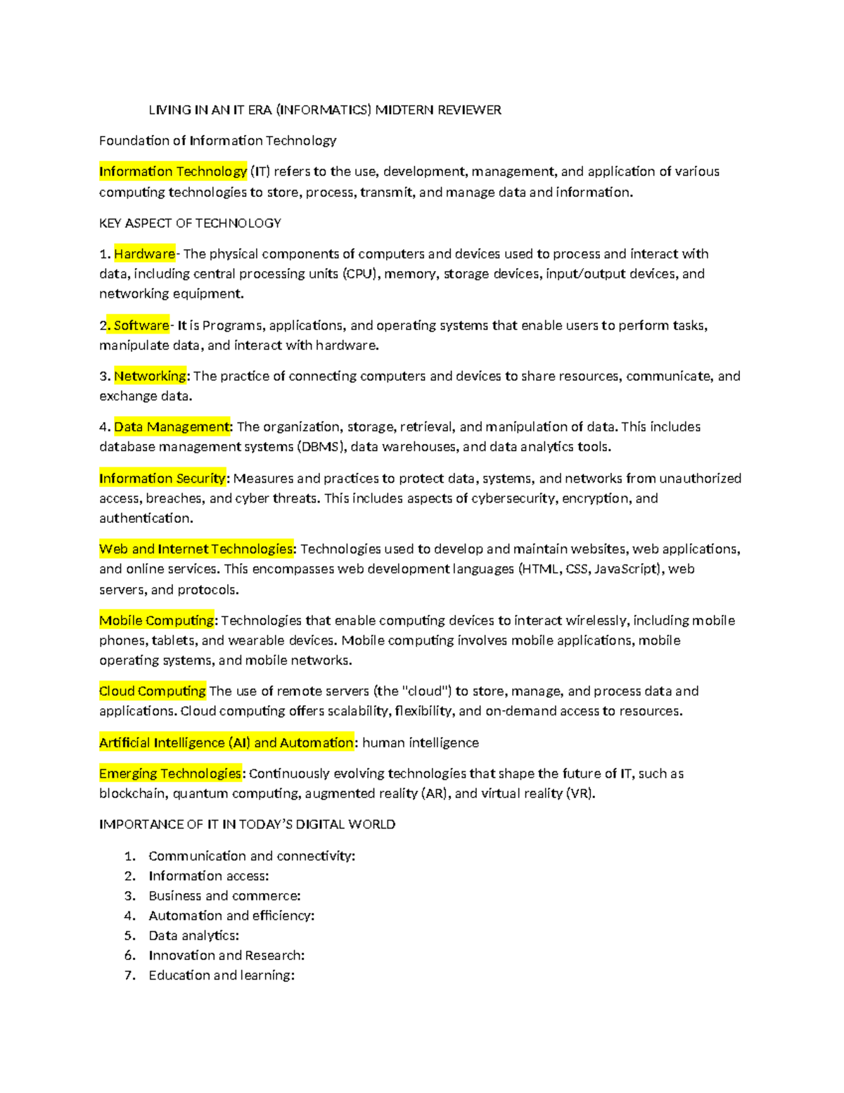 Reviewer Living IN AN IT ERA - LIVING IN AN IT ERA (INFORMATICS ...