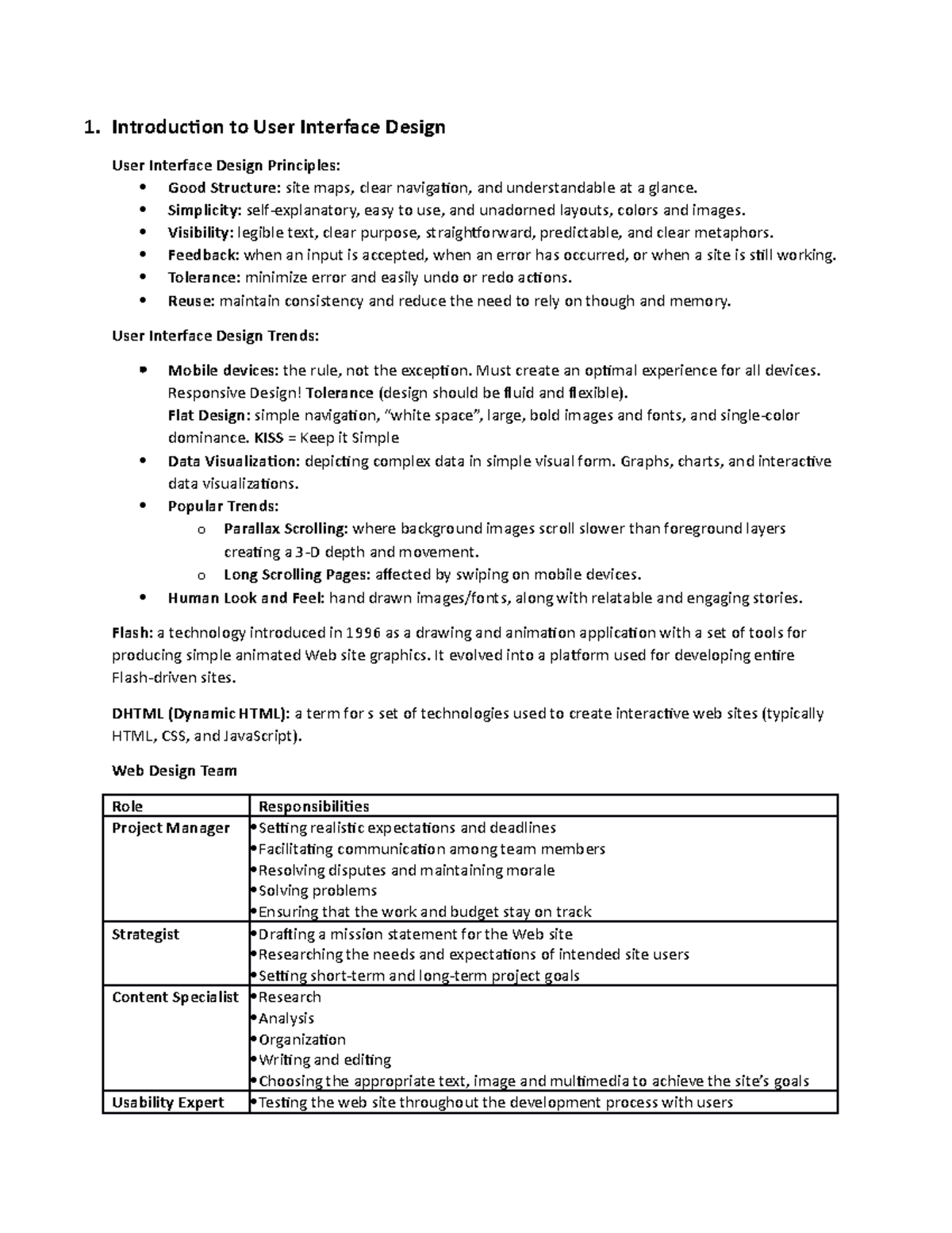 User Interface Design Notes - 1. Introduction to User Interface Design ...