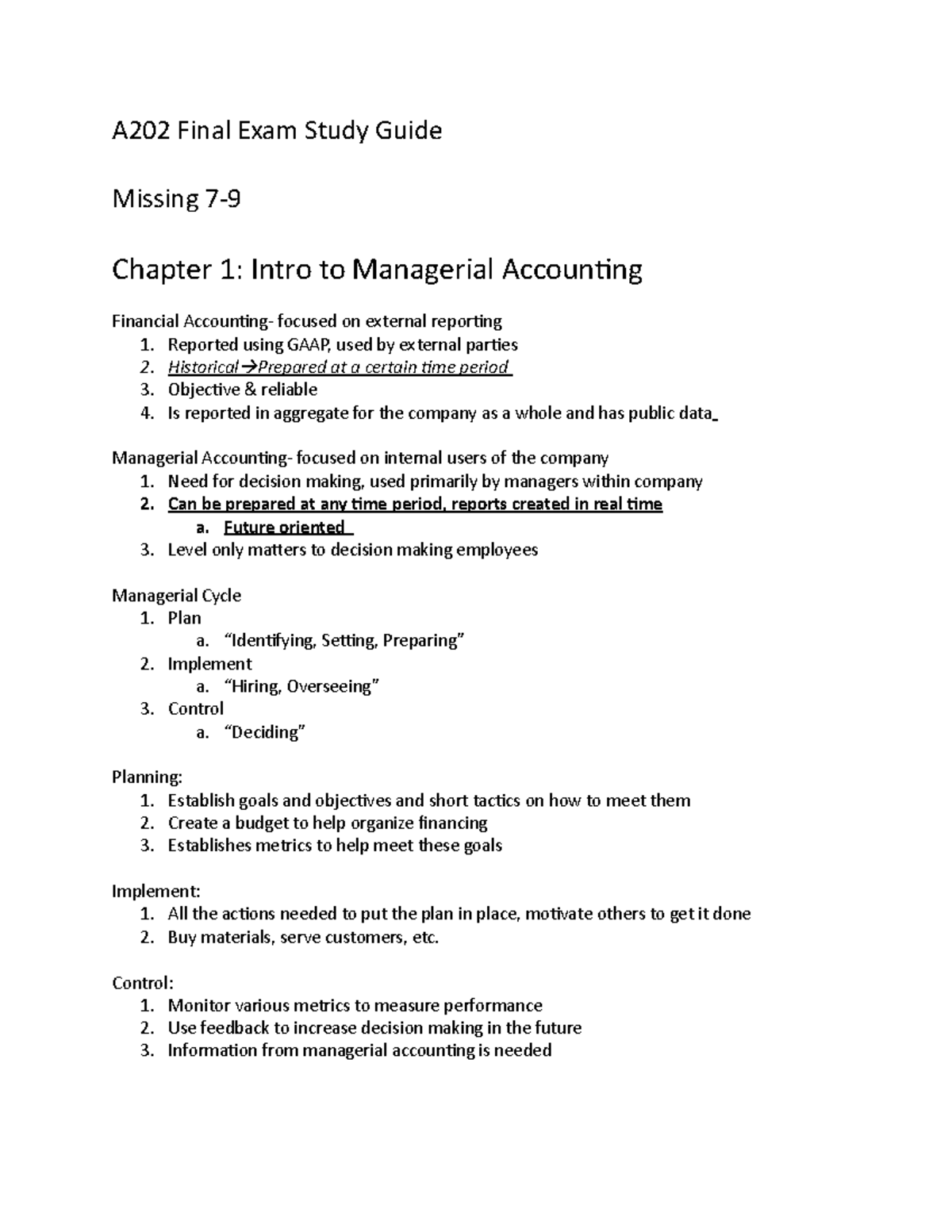 Managerial Vs Financial Accounting Quizlet - slide share