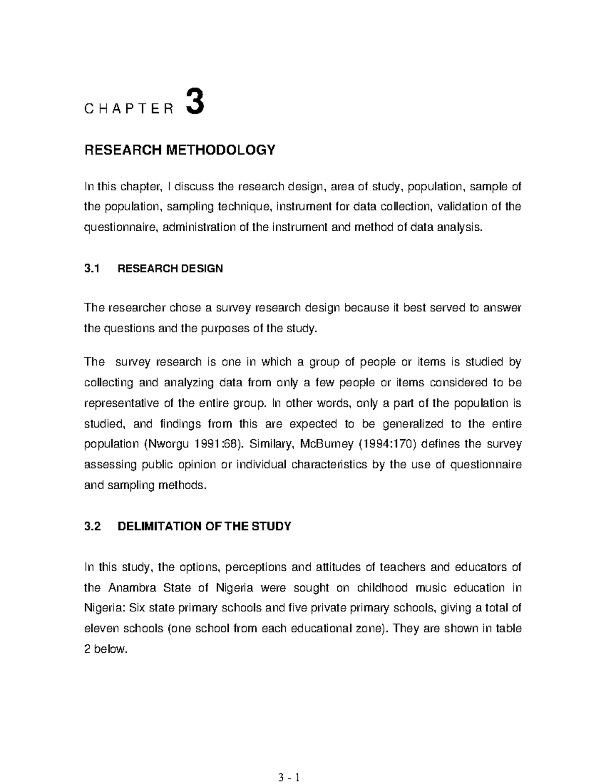 chapter 3 research methodology about distance learning