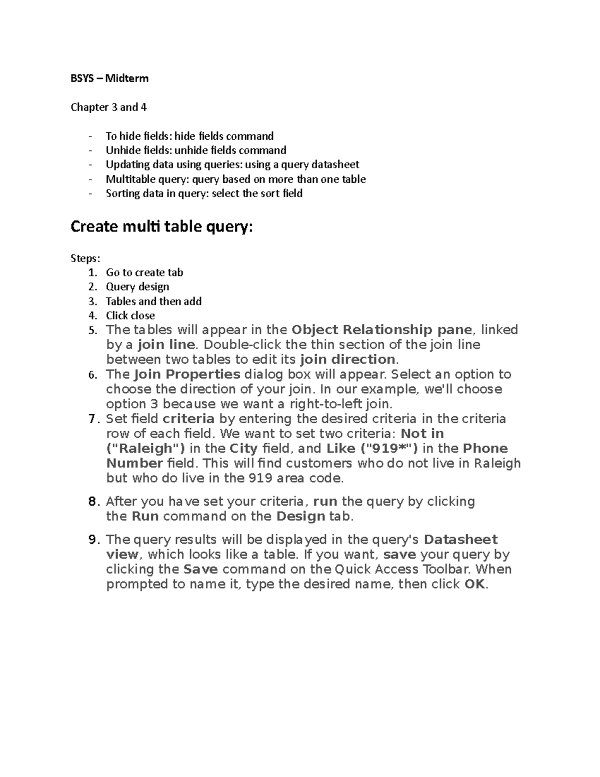 Bsys midterm notes bsys midterm chapter 3 and 4 to hide fields