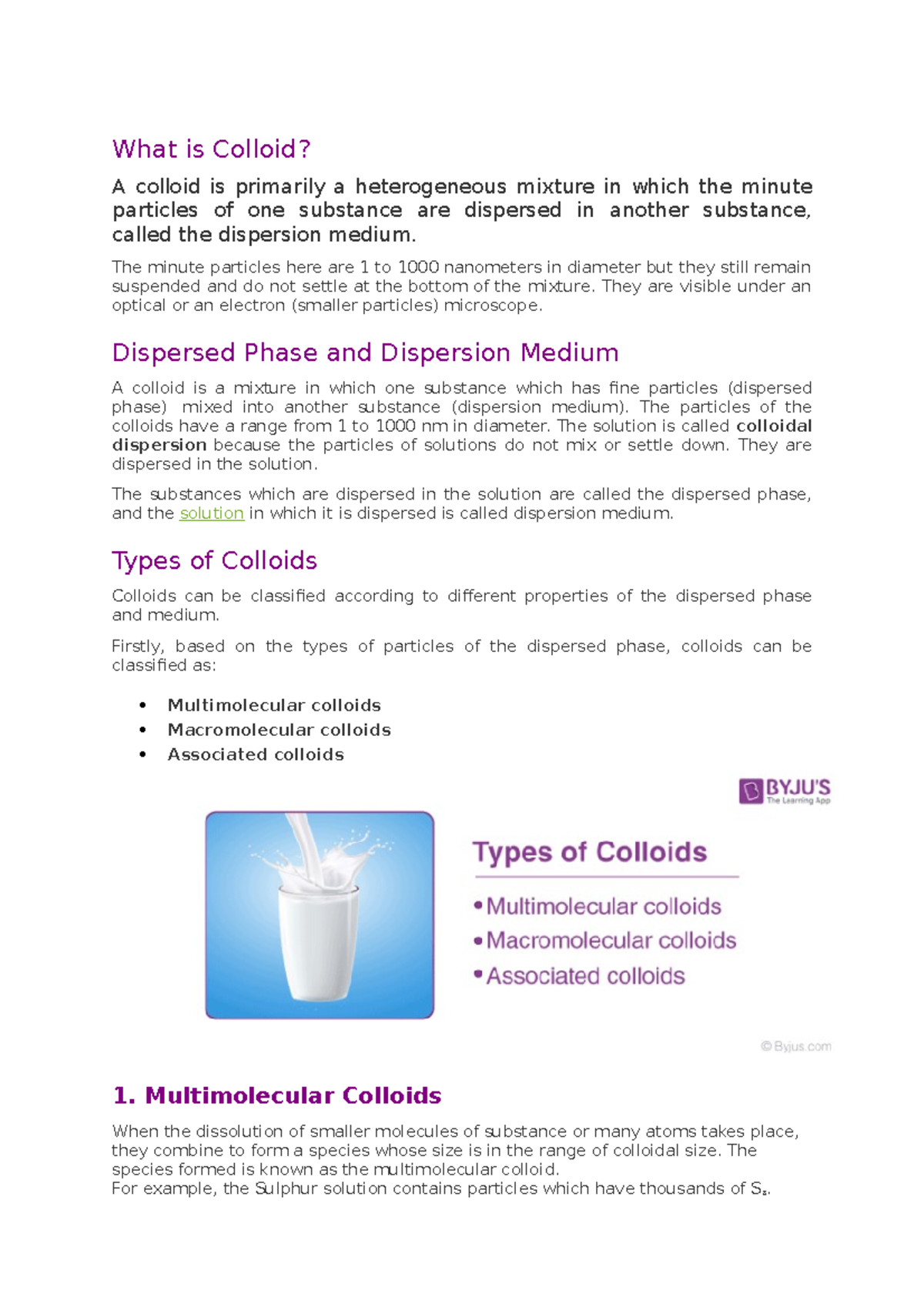 What is Colloid ssss What is Colloid? A colloid is primarily a