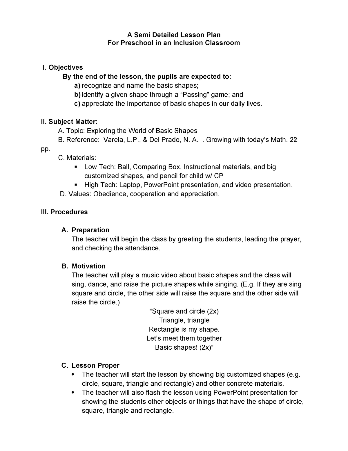 A Semi Detailed Lesson Plan docx - A Semi Detailed Lesson Plan For ...