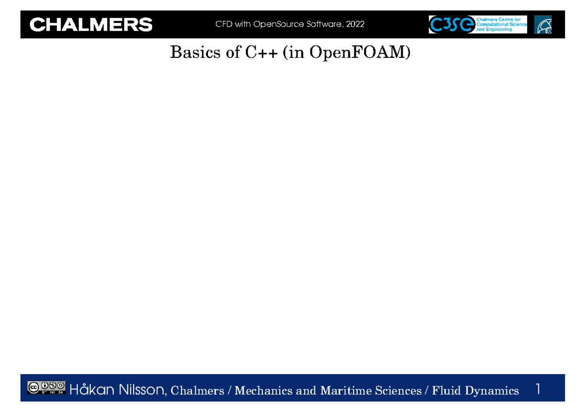 Basics of C++ (in Open FOAM)-H - CFD with OpenSource Software, 2022 ...