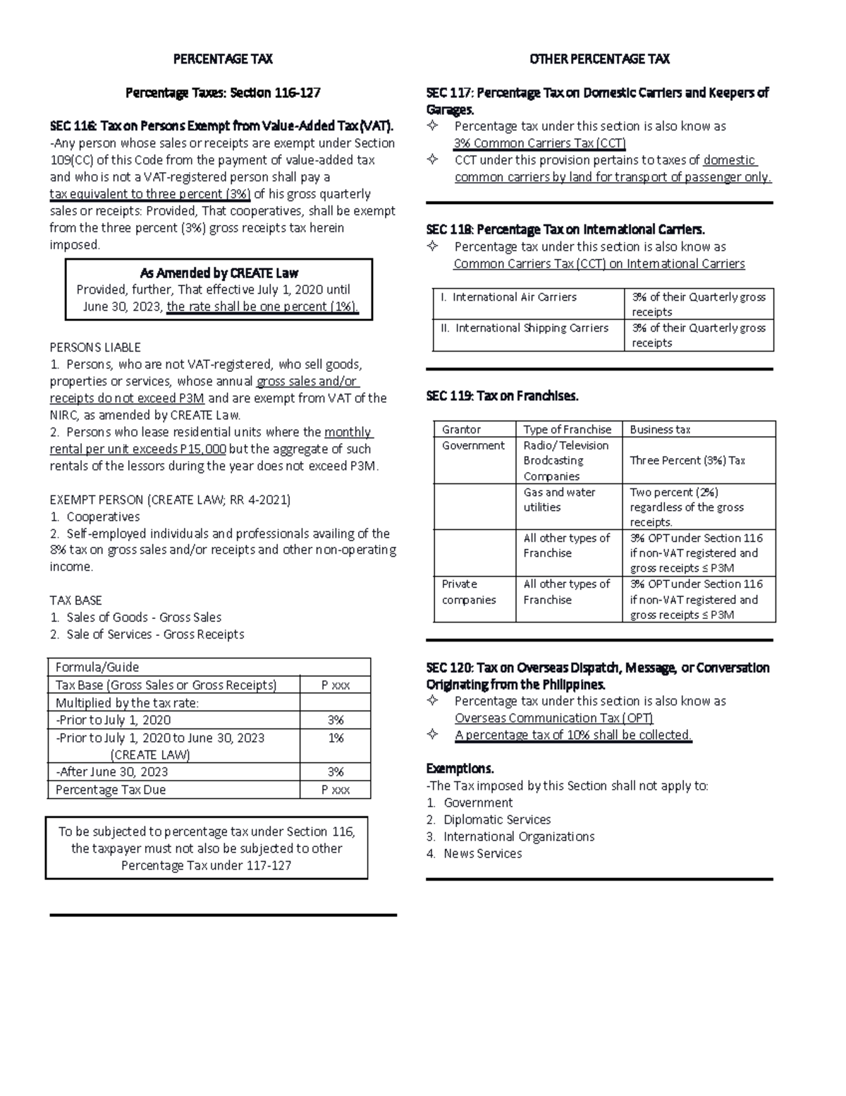 section 116 127 tax code