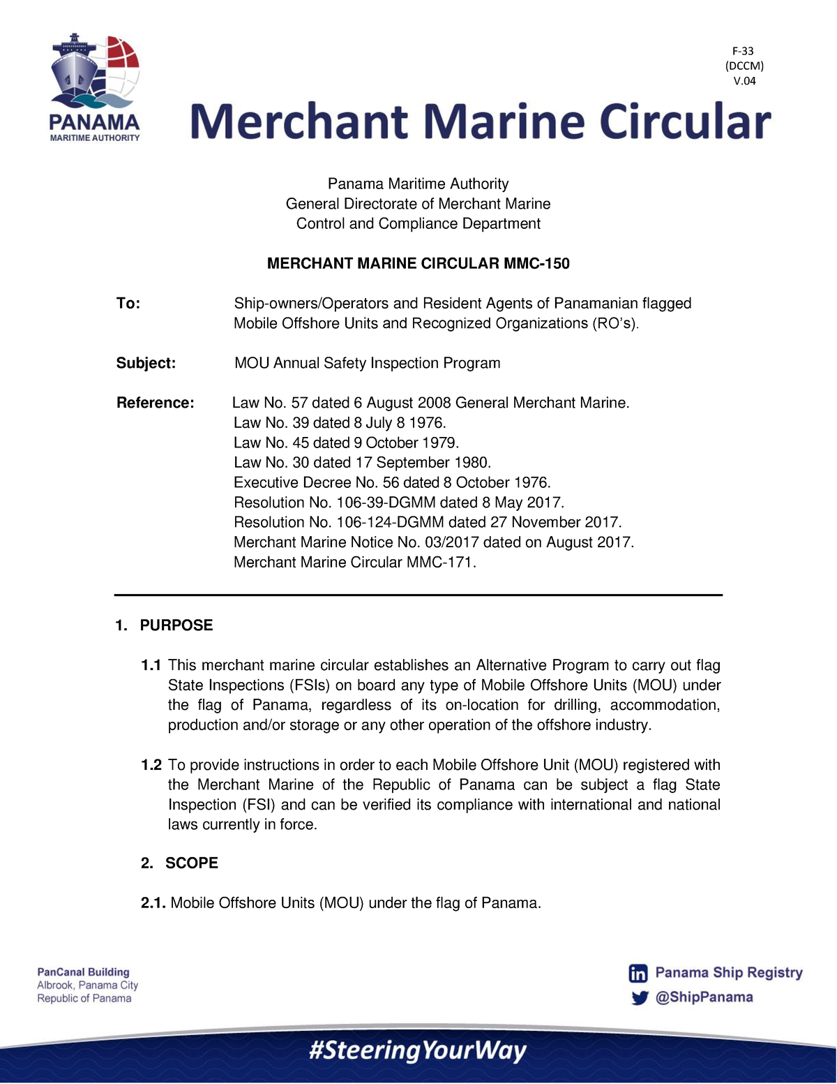 MMC 150 231214 MOU Annual Safety Inspection Program Panama Maritime   Thumb 1200 1553 