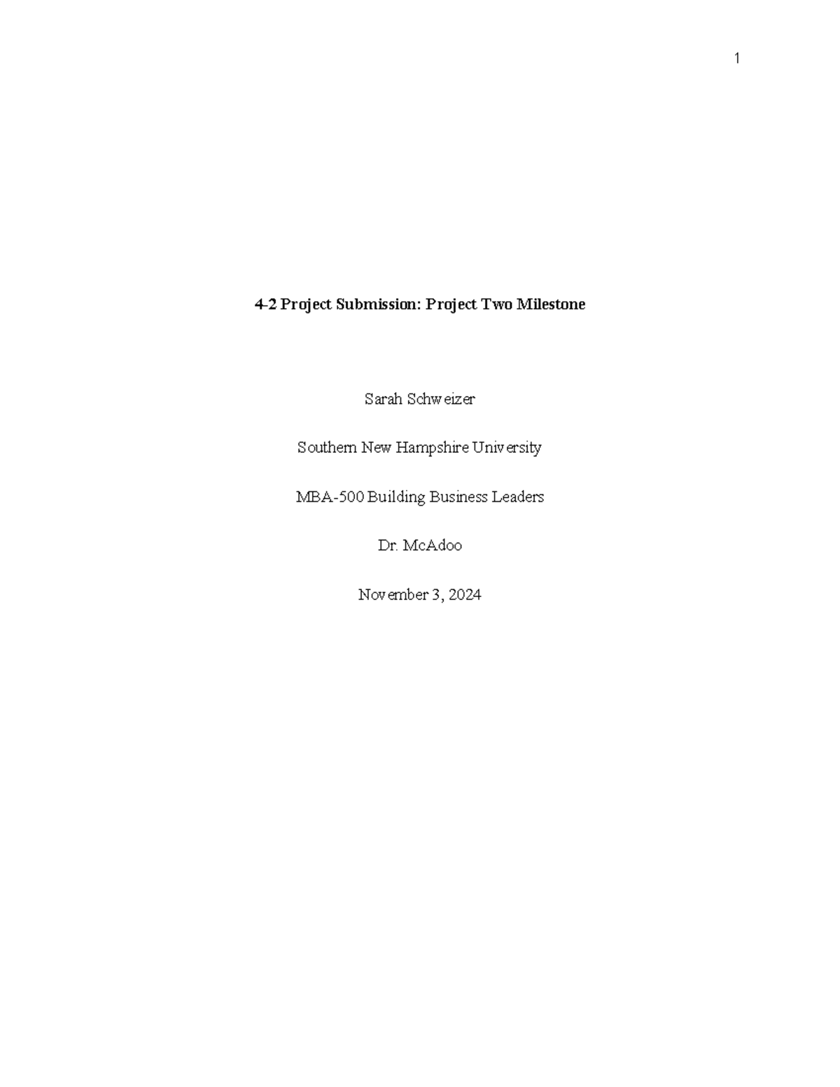 4-2 Consulting Report - 4-2 Project Submission: Project Two Milestone ...
