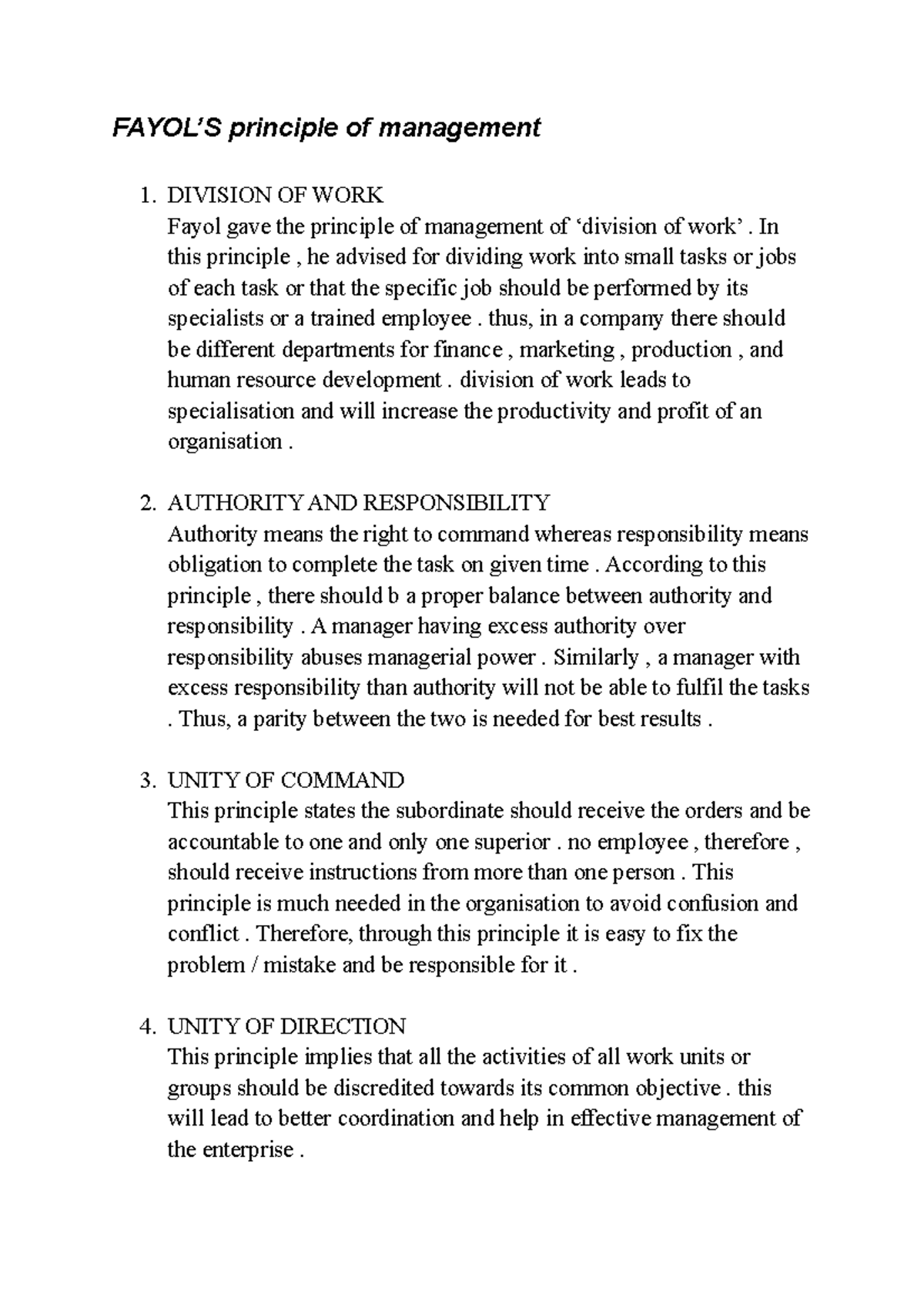 Fayol’S principle of management FAYOL’S principle of management 1