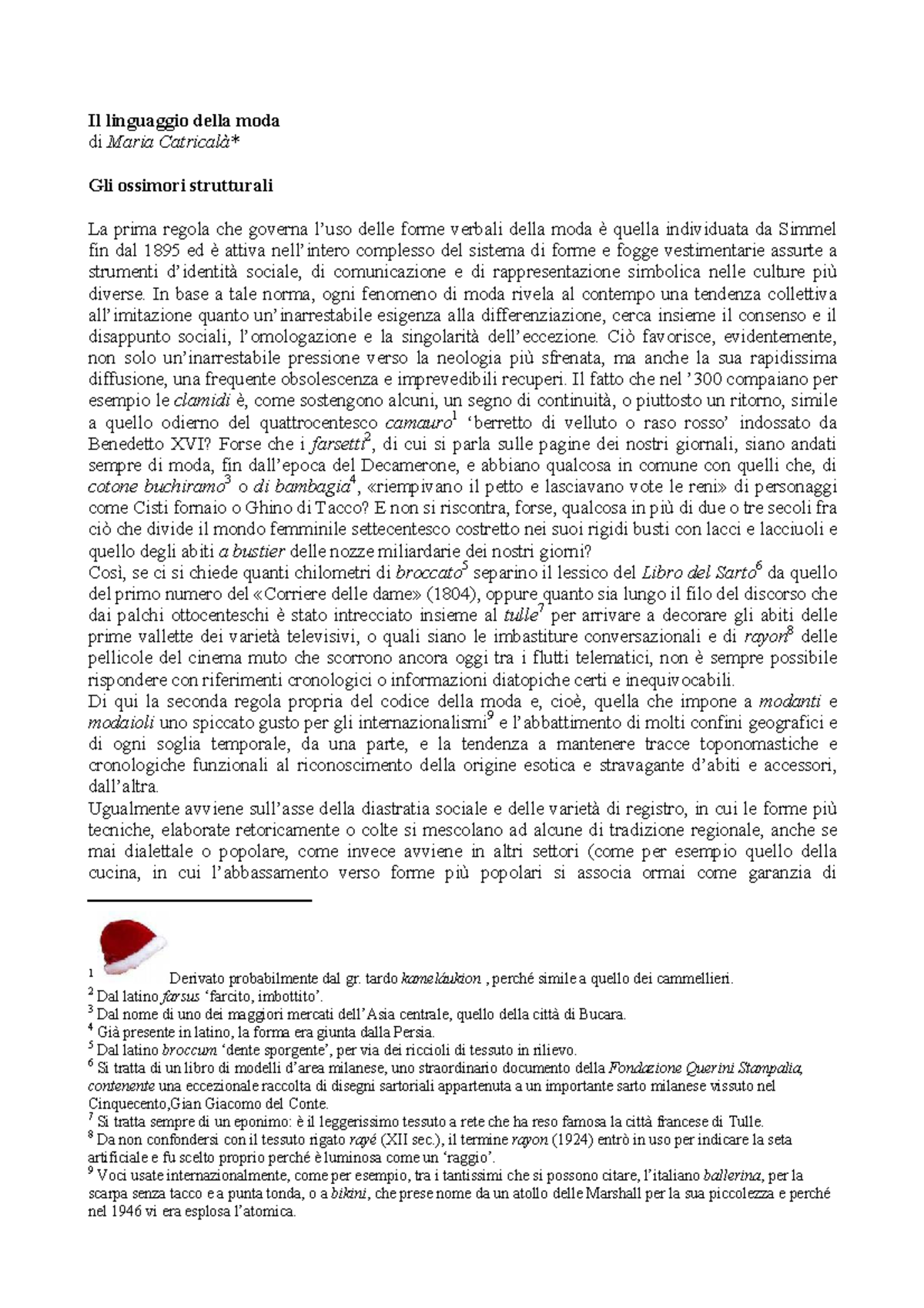 Linguaggio della moda Inglese di moda Il linguaggio della moda di