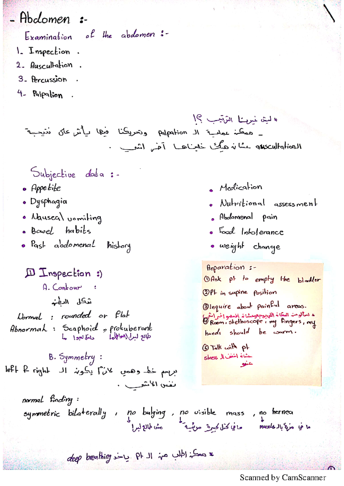 الابدومين usudud Numerical Analysis Studocu