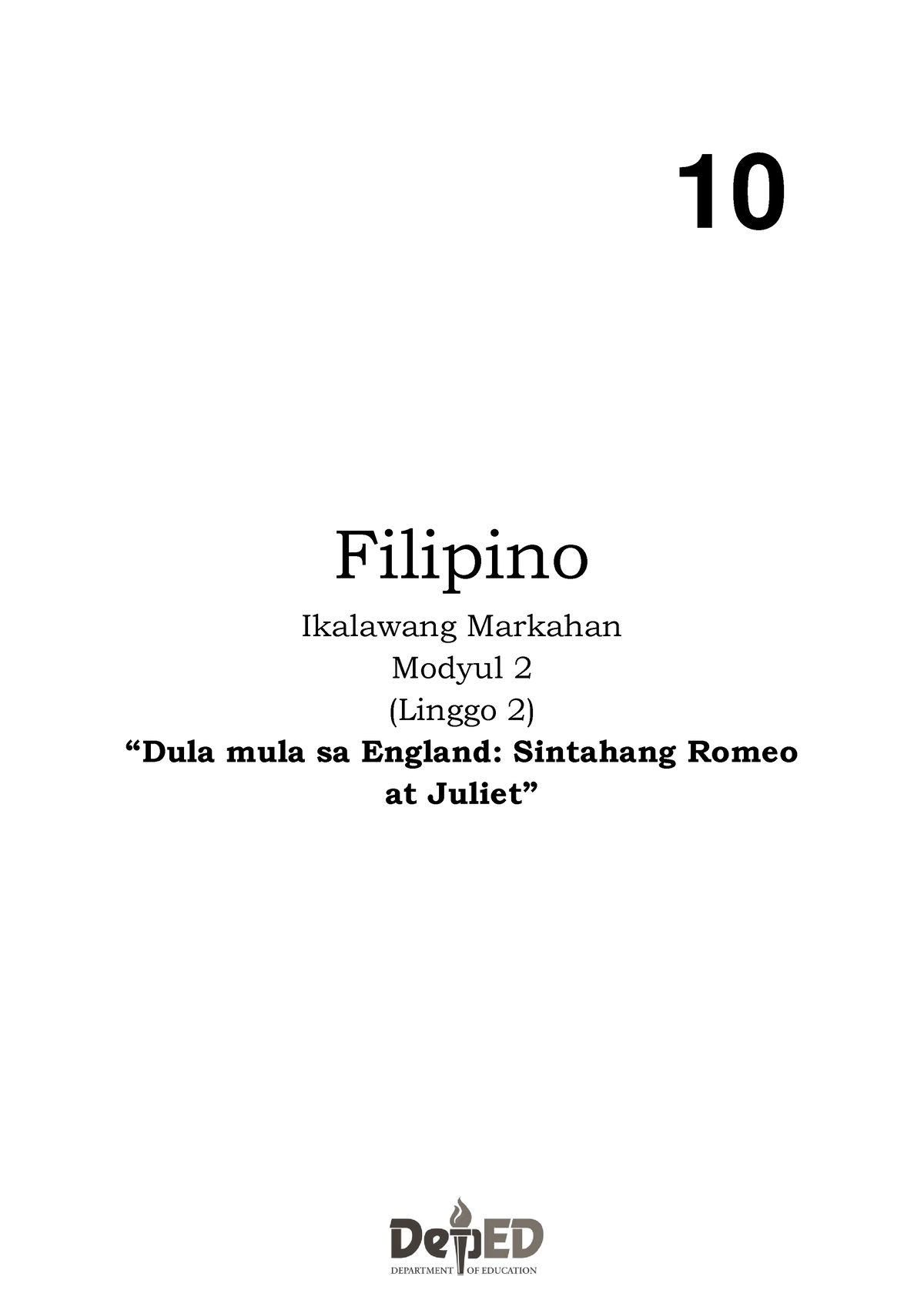 2 Q2 Filipino - 10 Filipino Ikalawang Markahan Modyul 2 (Linggo 2 ...