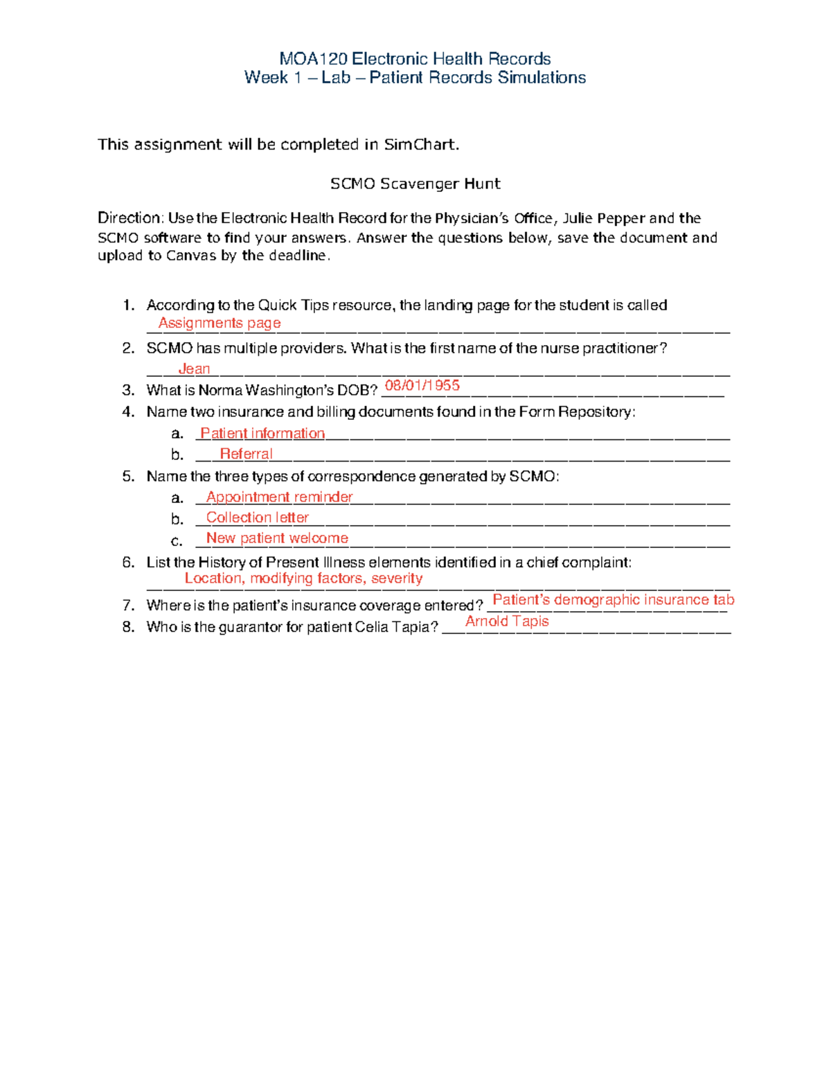 Wk1Online Lab - Hope This Helps - MOA120 Electronic Health Records Week ...