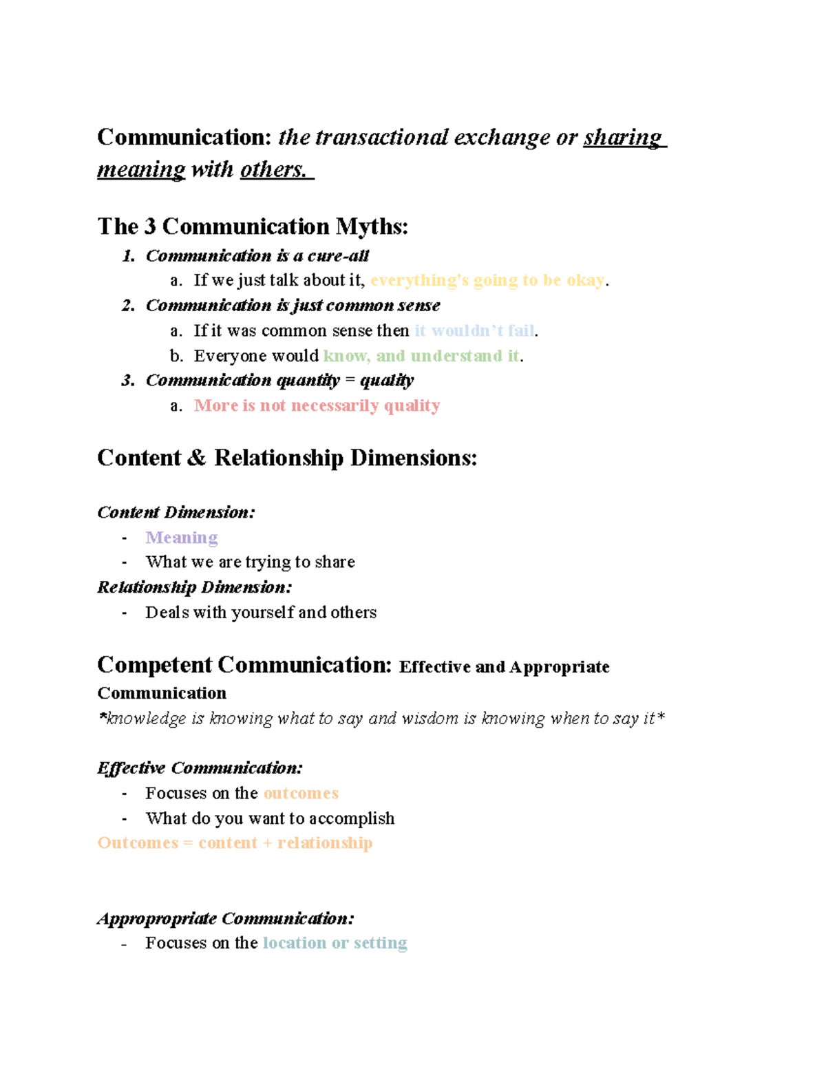 Human Communication - Dr. G - Communication: the transactional exchange ...