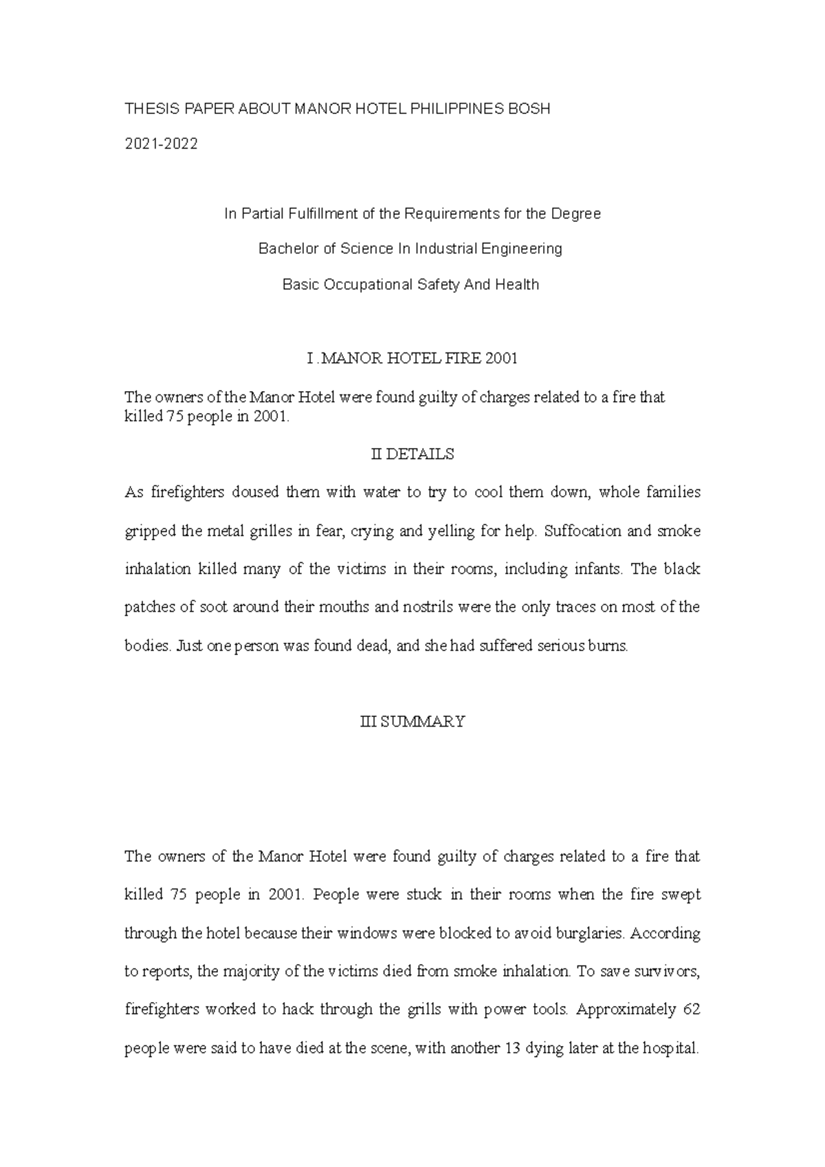 hotel and restaurant management thesis pdf philippines