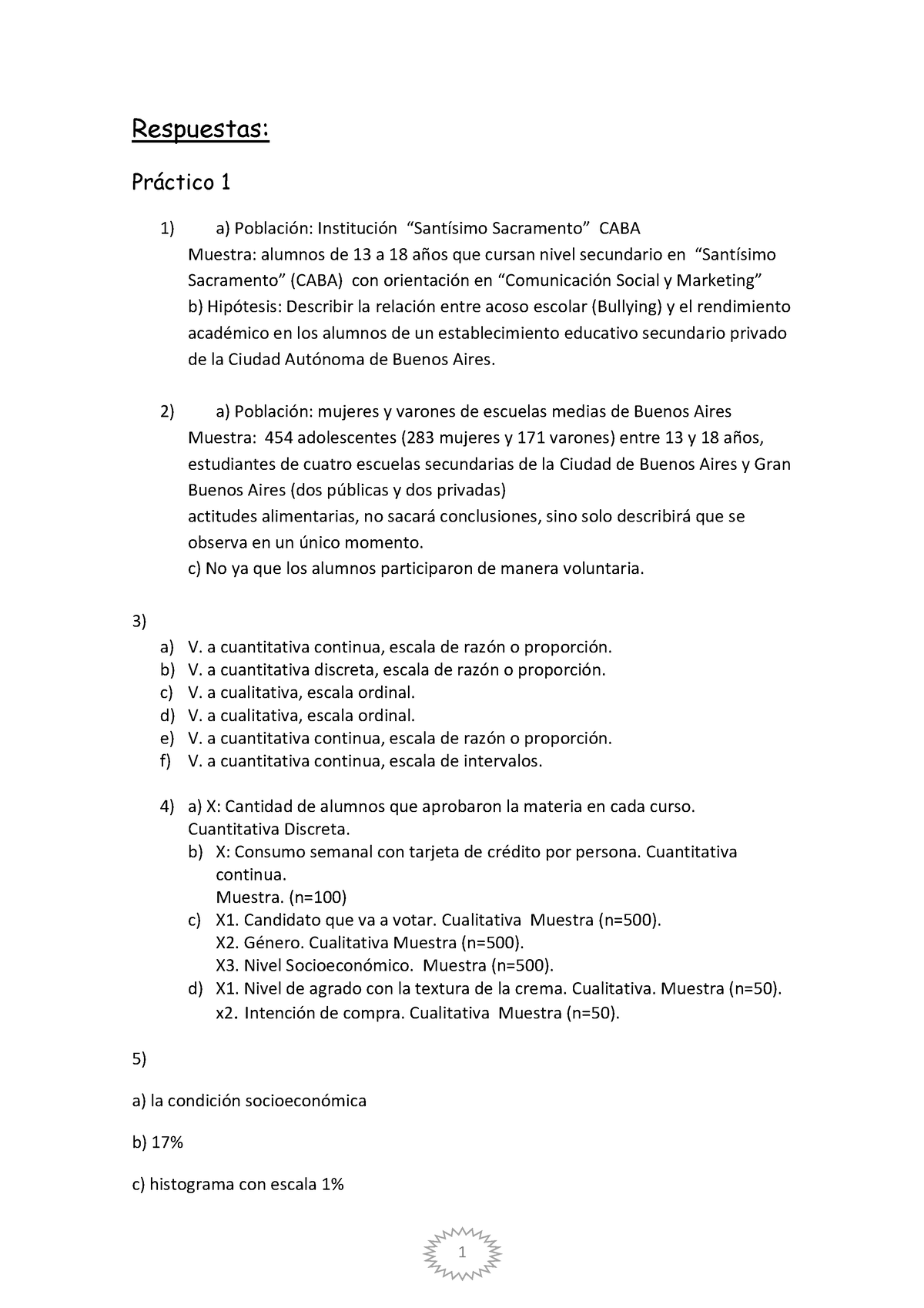 TP Estadistica Respuestas 2023 - Respuestas: Pr·ctico 1 A) Población ...