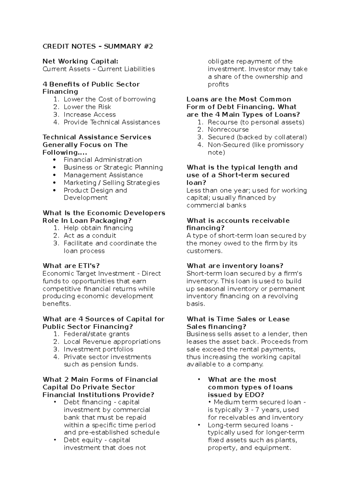 credit-notes-summary-2-credit-notes-summary-net-working-capital