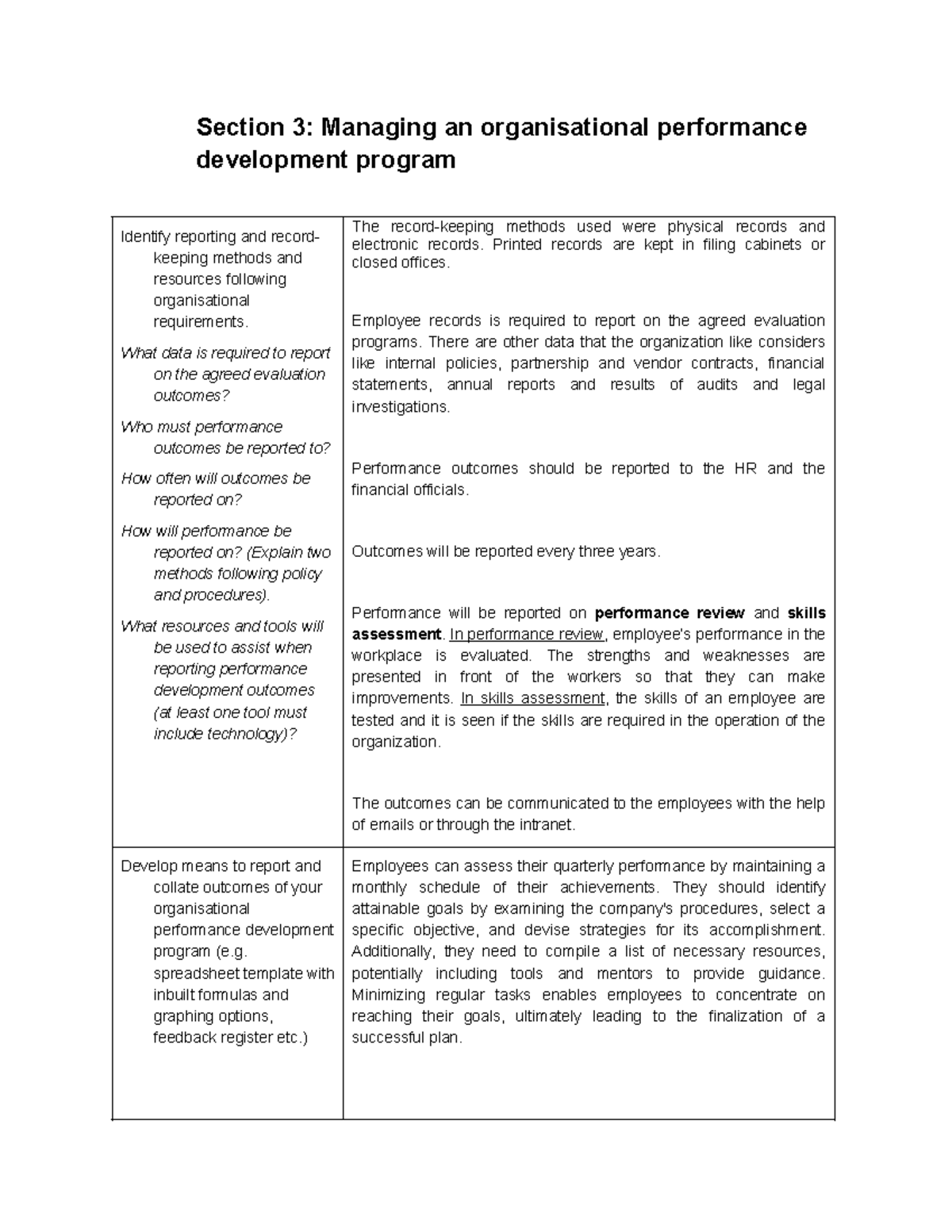 1 - Assignments are provided to help students - Section 3: Managing an ...