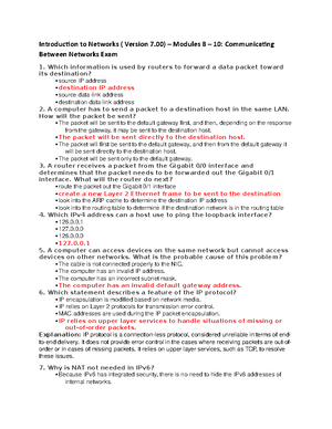 CCNA 1 V7 Modules 1 – 3 Basic Network Connectivity And Communications ...