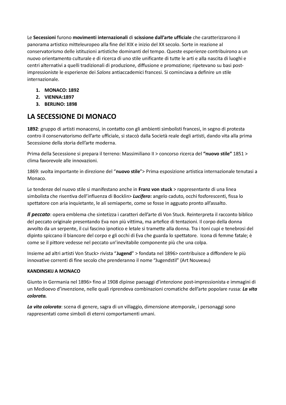 LA Secessione DI Monaco - Le Secessioni Furono Movimenti Internazionali ...