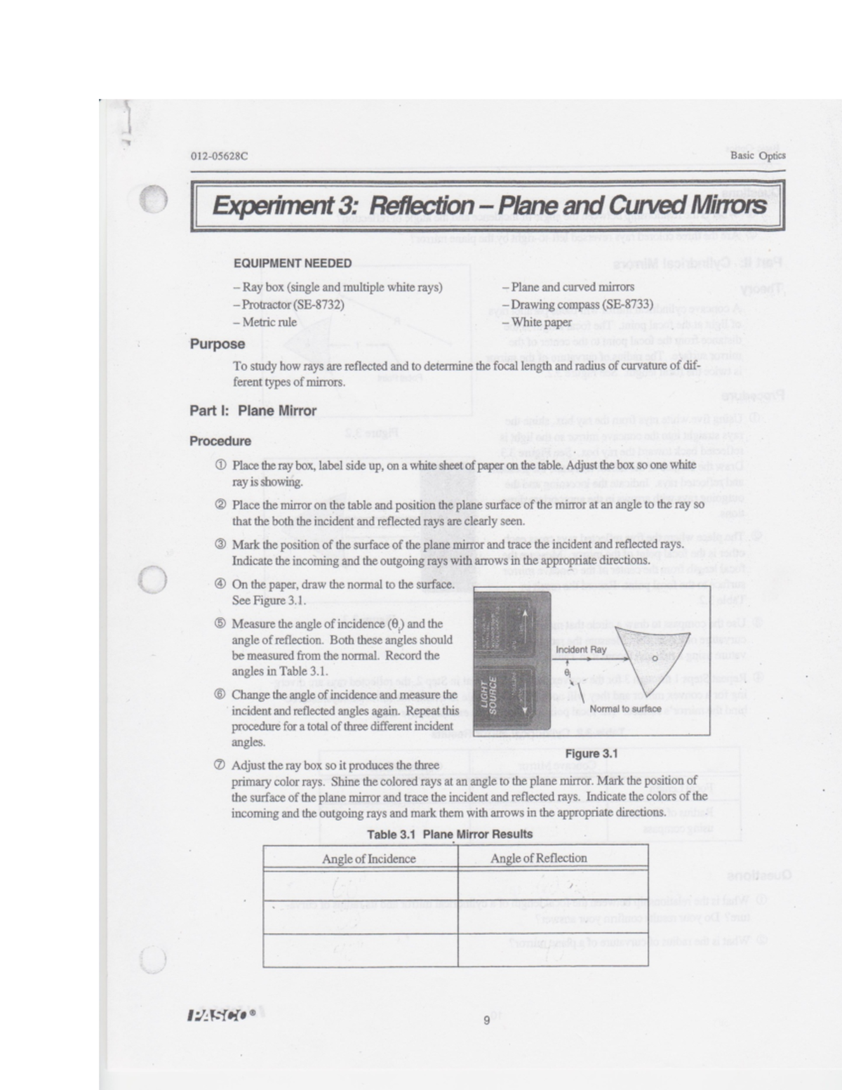 Lab 9- Geometric Optics - PHYS 2120 - Studocu