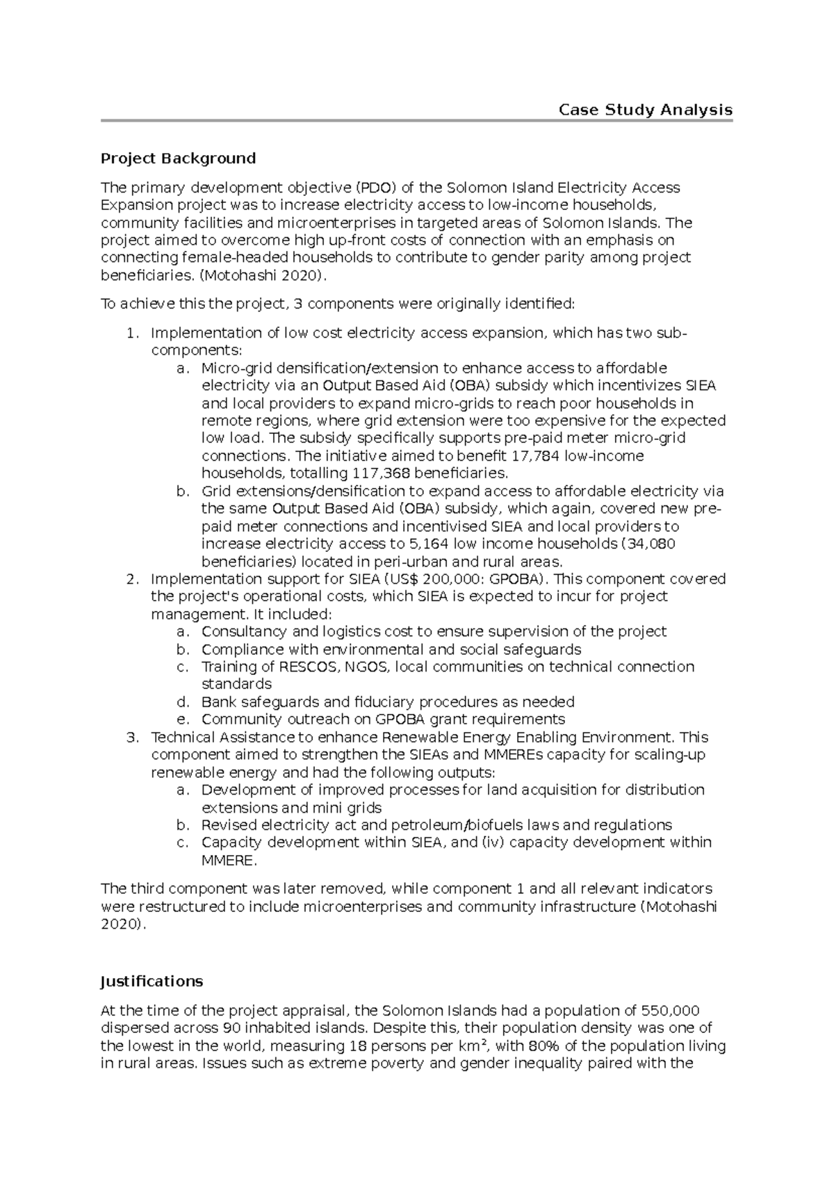 Case Study Analysis - notes - Case Study Analysis Project Background ...