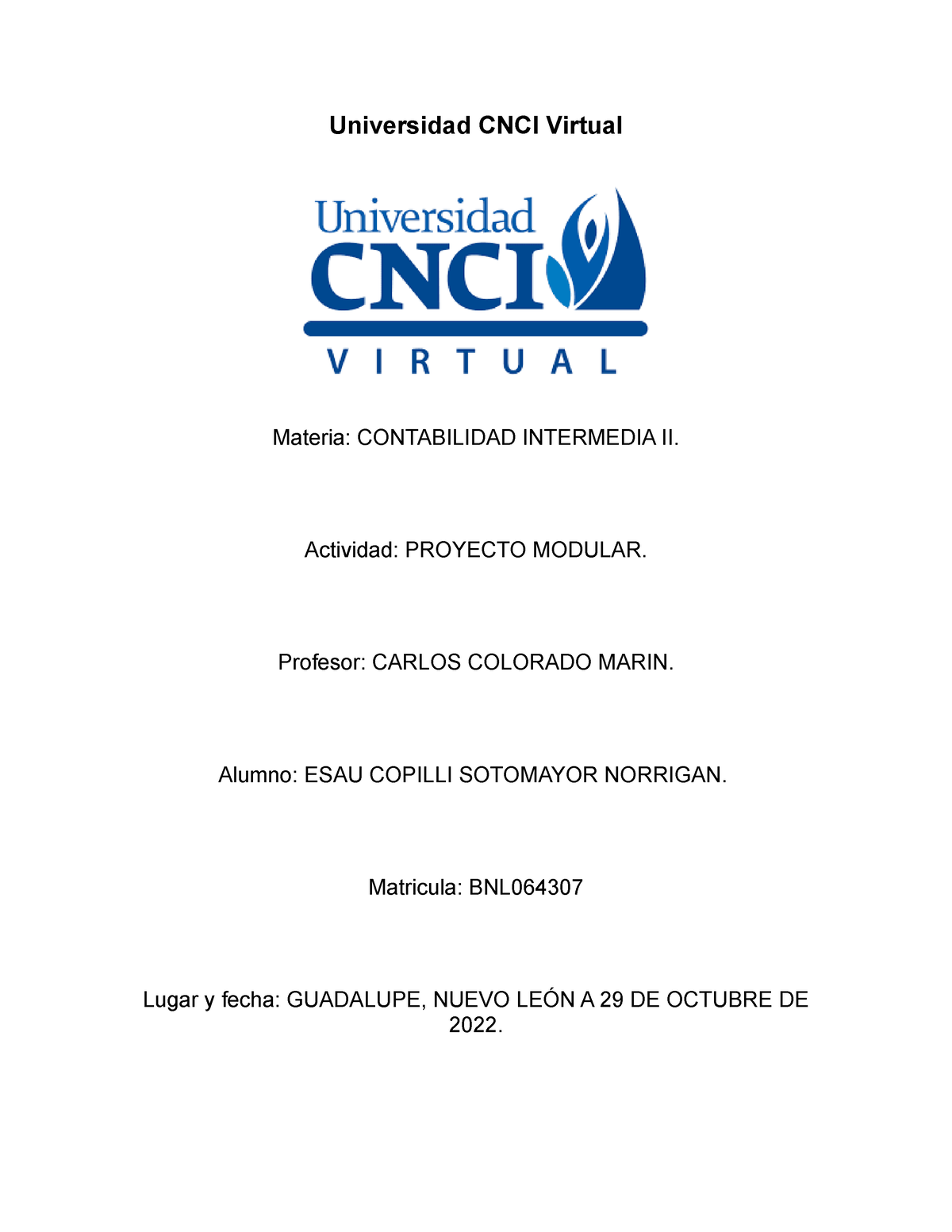 Proyecto Modular Contabilidad Intermedia Ii Cuadro Sinoptico Universidad Cnci Virtual 1468