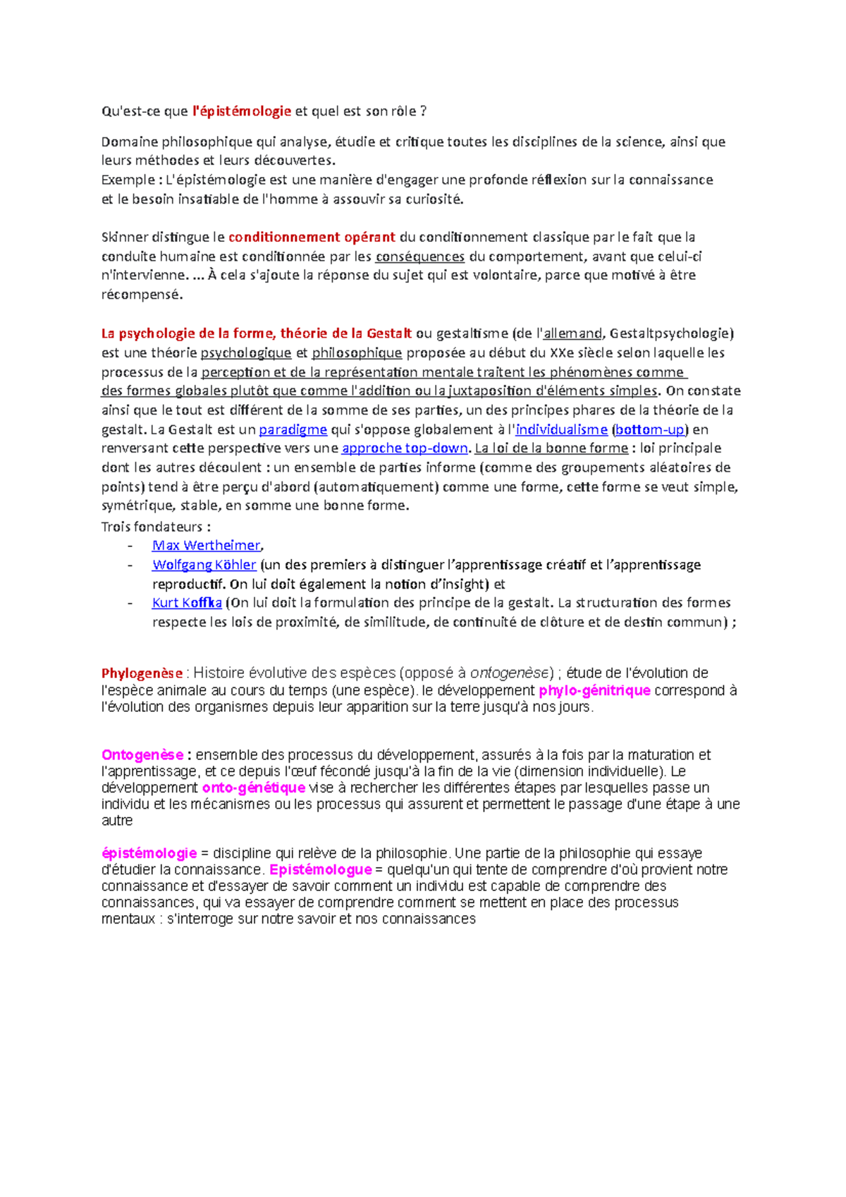 Quest Ce Que Lepistemologie Et Quel Est Son Role Definitions - Notes de cours 1 - Qu'est-ce que l'épistémologie et quel est  son rôle? Domaine - Studocu