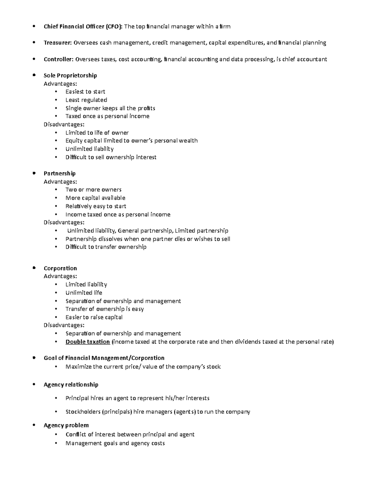 FIN Study Guide - Chief Financial Officer (CFO): The top financial ...