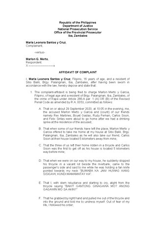 Memorandum sample that students need - Republic of the Philippines ...