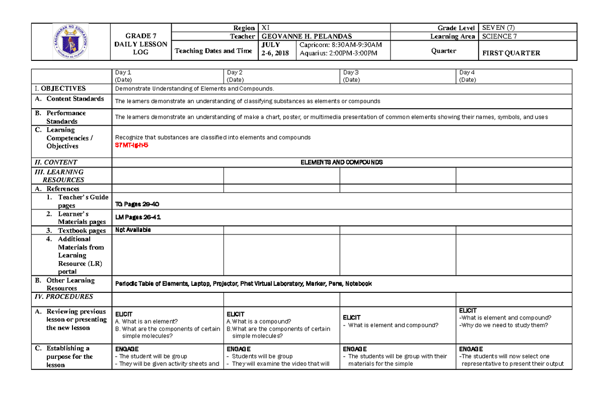 Pdfcoffee - using grade 7 instructional materials - GRADE 7 DAILY ...